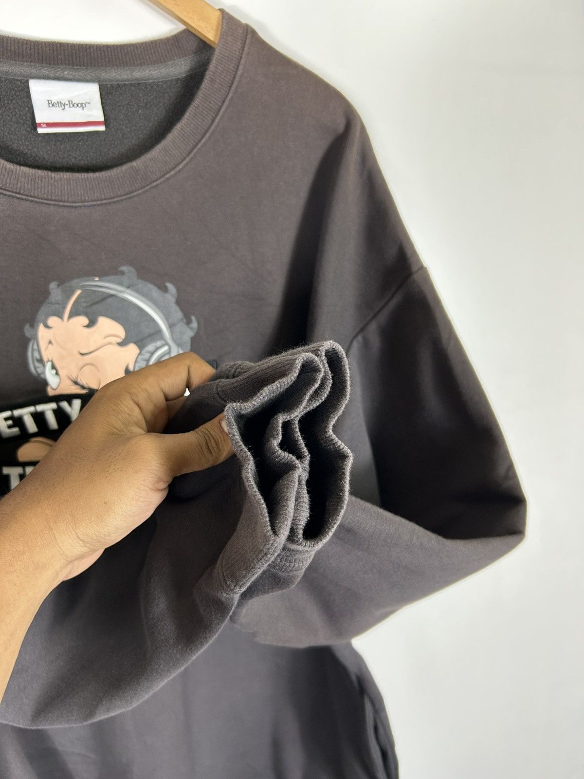 Anime 🔥Betty Boop Dark Grey Sweatshirt - 5L Size US XL / EU 56 / 4 - 7 Thumbnail