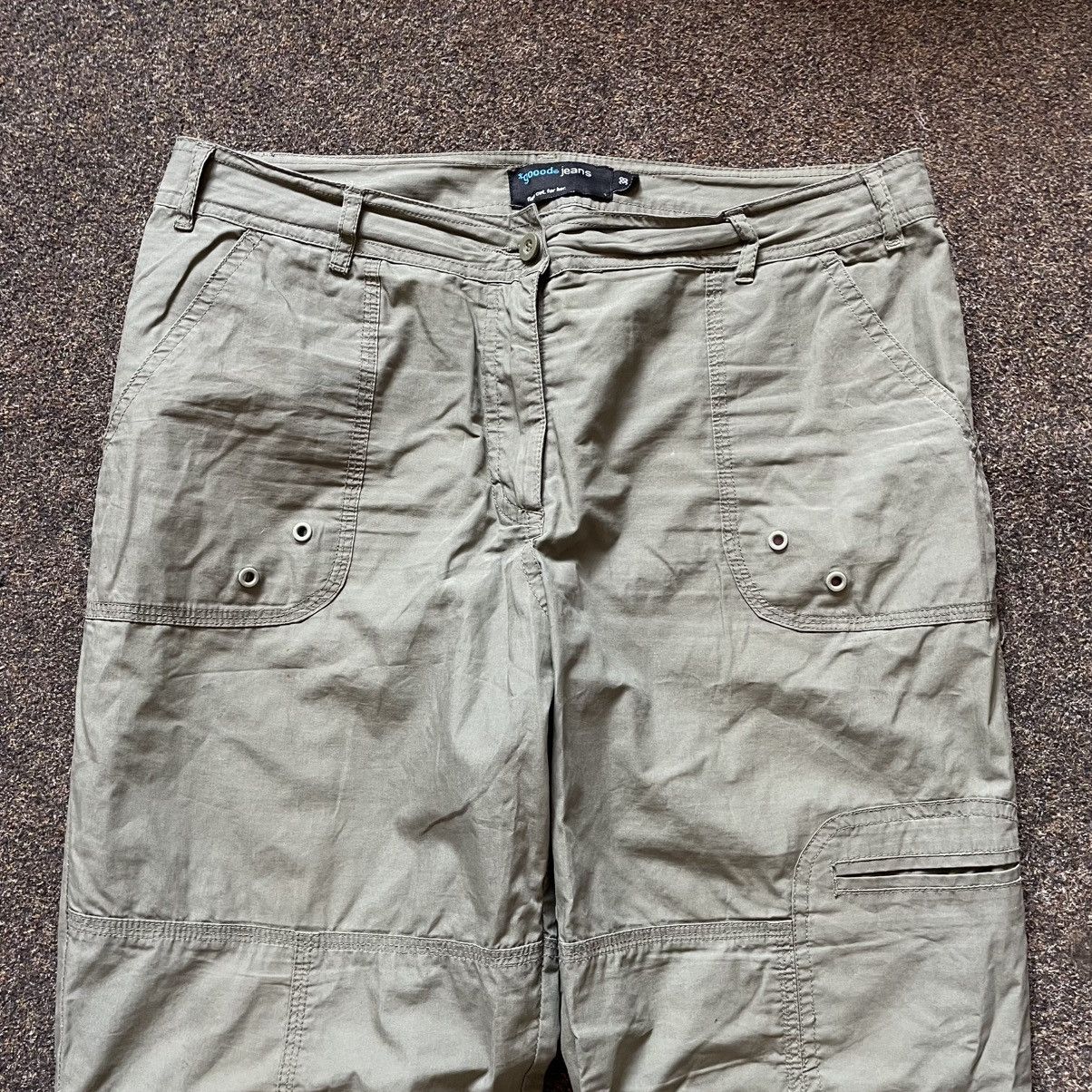 Vintage Vintage Y2K Baggy Cargo Pants Khaki Distressed Workwear Punk Size 32" / US 10 / IT 46 - 3 Thumbnail