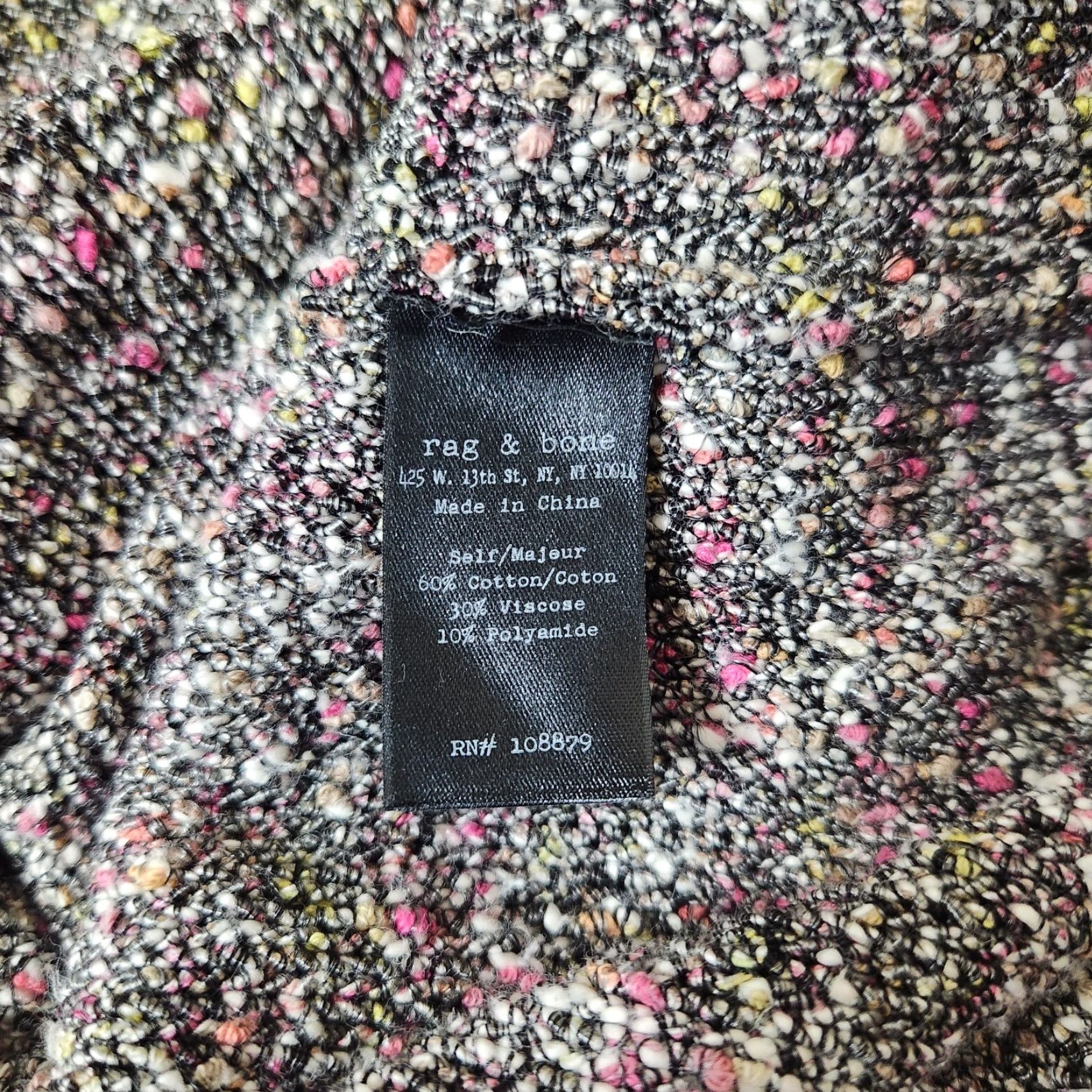 Rag & Bone rag & bone Confetti Open Knit Raglan Sleeve Pullover-Size M Women Knit Medium weight Round Neck Multicolor Size M / US 6-8 / IT 42-44 - 6 Thumbnail