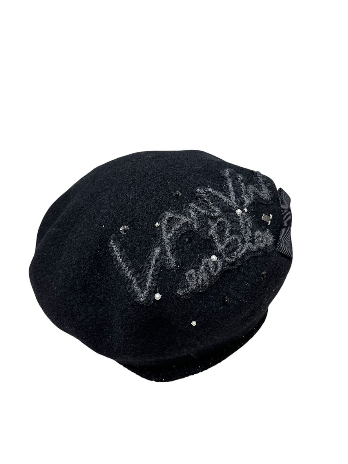 Lanvin 🔥LANVIN Embroidery Spellout Wool Beret Hat Gallery Size ONE SIZE - 5 Thumbnail