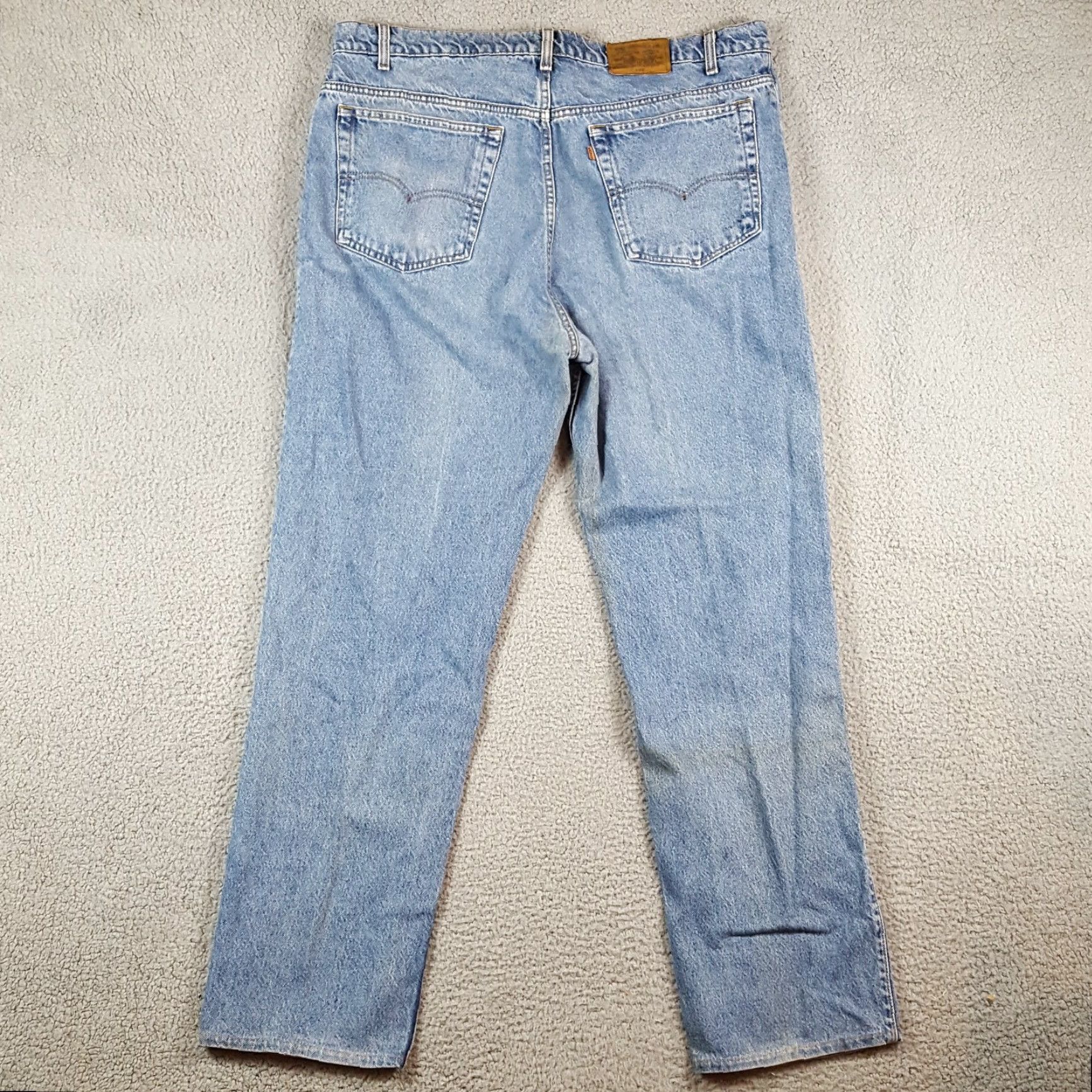 Levi's VINTAGE Levi's Jeans 90s 540 Faded Stonewash Relaxed Fit 42x34 Denim Blue Mens Jeans 5-Pocket Design Inseam 34” Cotton Denim Zipper Button Logo N/A Size US 42 / EU 58 - 4 Thumbnail