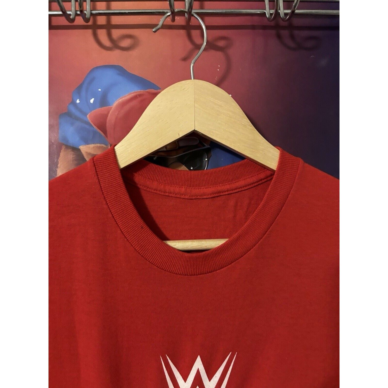 Other Vintage WWF Wrestling raw shirt red Unknown Size Tag Rare Size US M / EU 48-50 / 2 - 2 Thumbnail