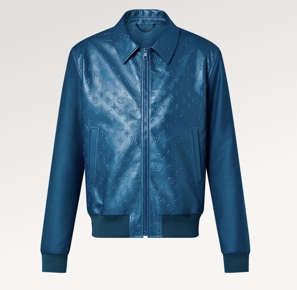 Louis Vuitton Monogram Embossed Leather And Wool Blouson