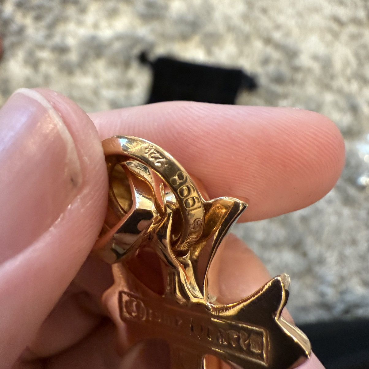 Chrome Hearts Chrome Hearts 22k Gold Cross Pendant with Diamond Size ONE SIZE - 11 Thumbnail