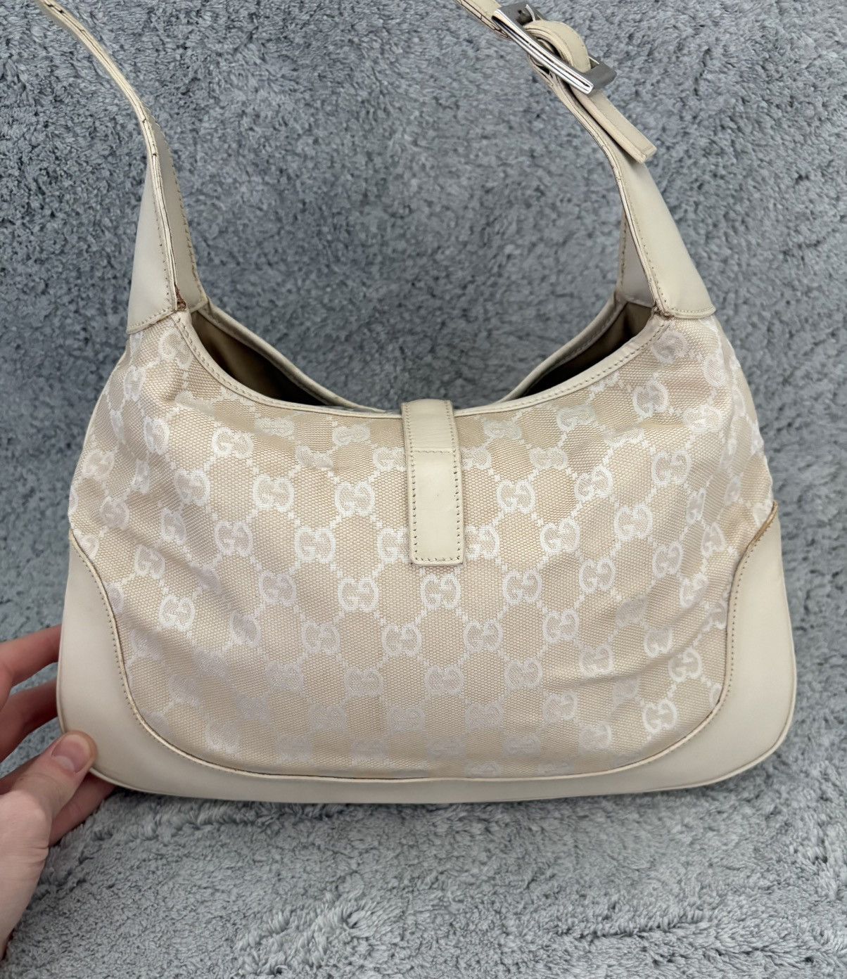 Gucci Sac a main gucci jackie en toile GG beige Size ONE SIZE - 8 Thumbnail