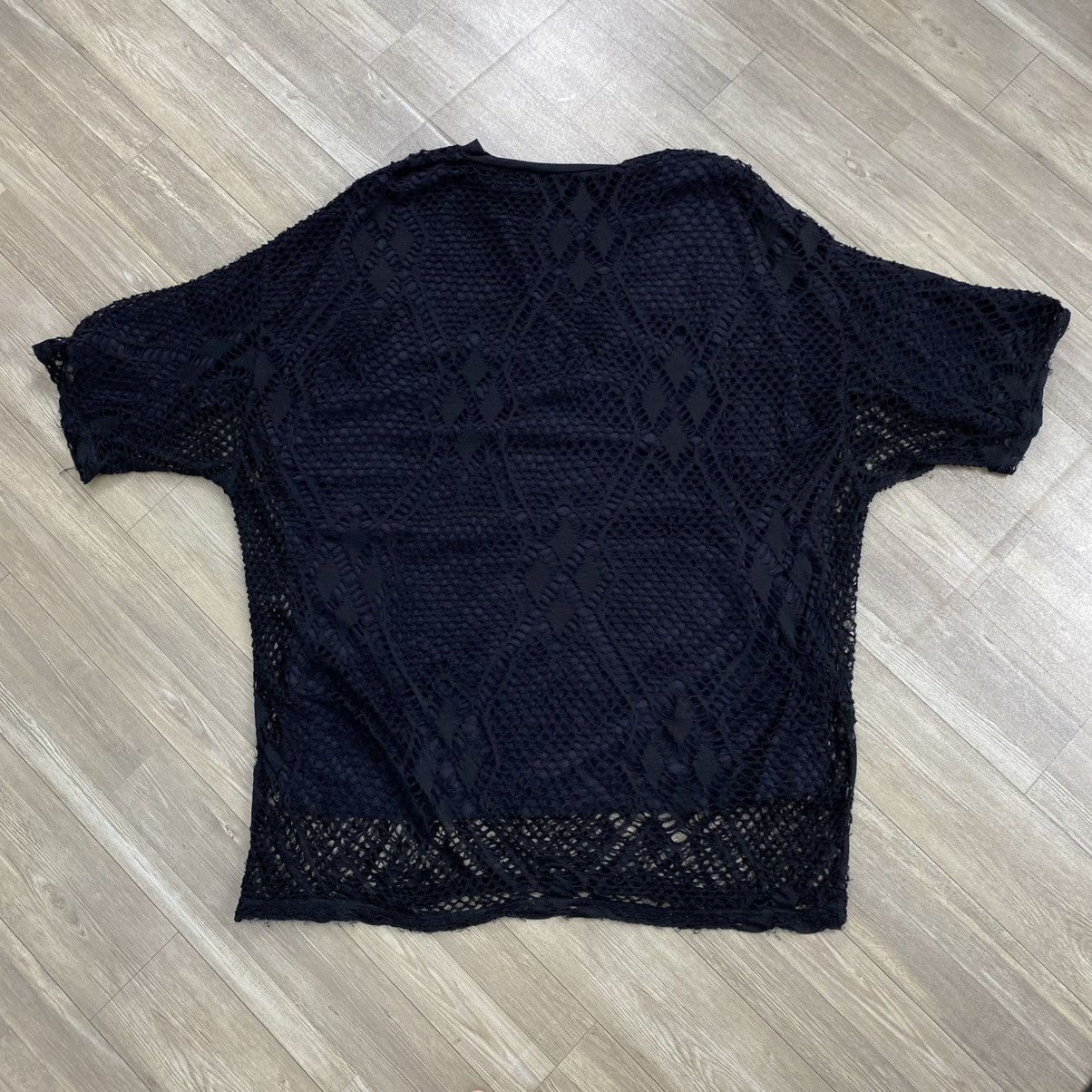 Yohji Yamamoto 2000s Y’s by Yohji Yamamoto Japan Knit Mesh Overlay T-Shirt Size US M / EU 48-50 / 2 - 15 Thumbnail