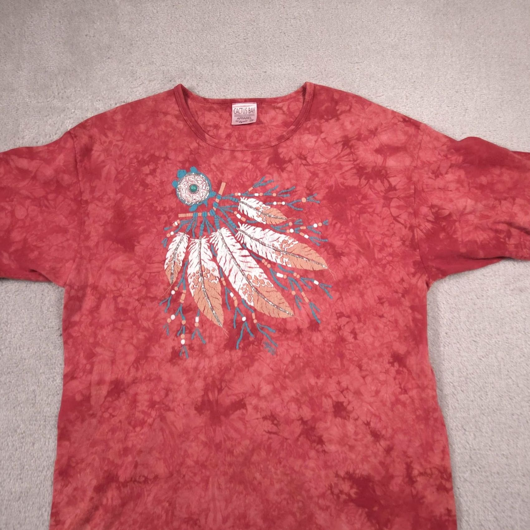 Vintage Cactus Bay Shirt Womens One Size Red Turtle Graphic Glitter Southwestern Top Size ONE SIZE - 2 Thumbnail