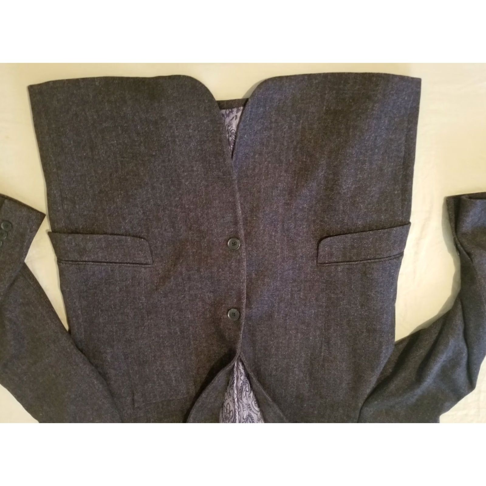 Vintage Mens Sports Jacket Blazer Made by Cam Newton 44R Gray Size 44R - 3 Thumbnail