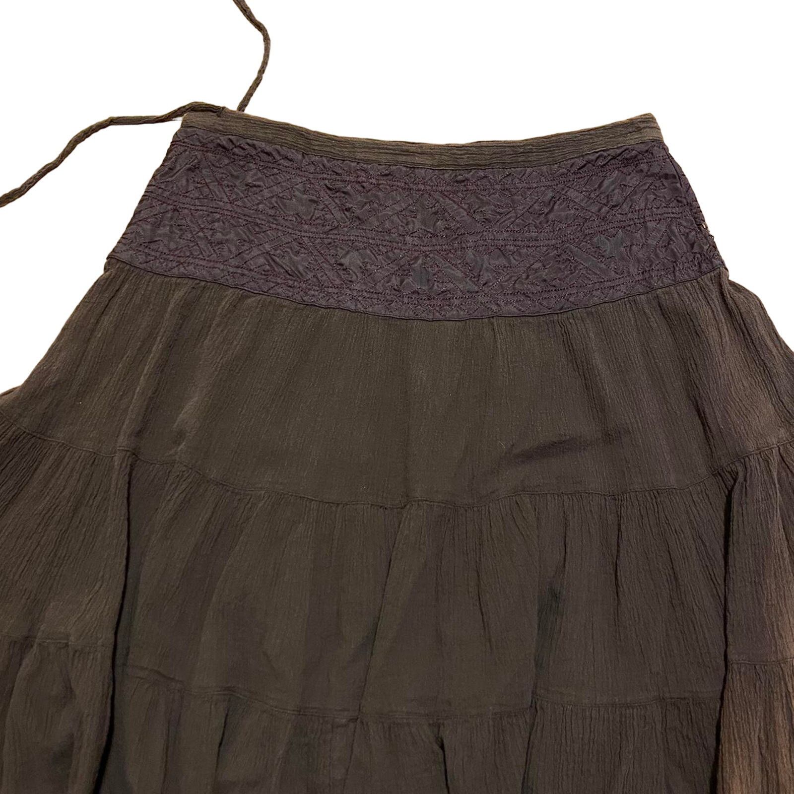Vintage Y2k fairy full length brown skirt Size 36" / US 14 / IT 50 - 6 Thumbnail