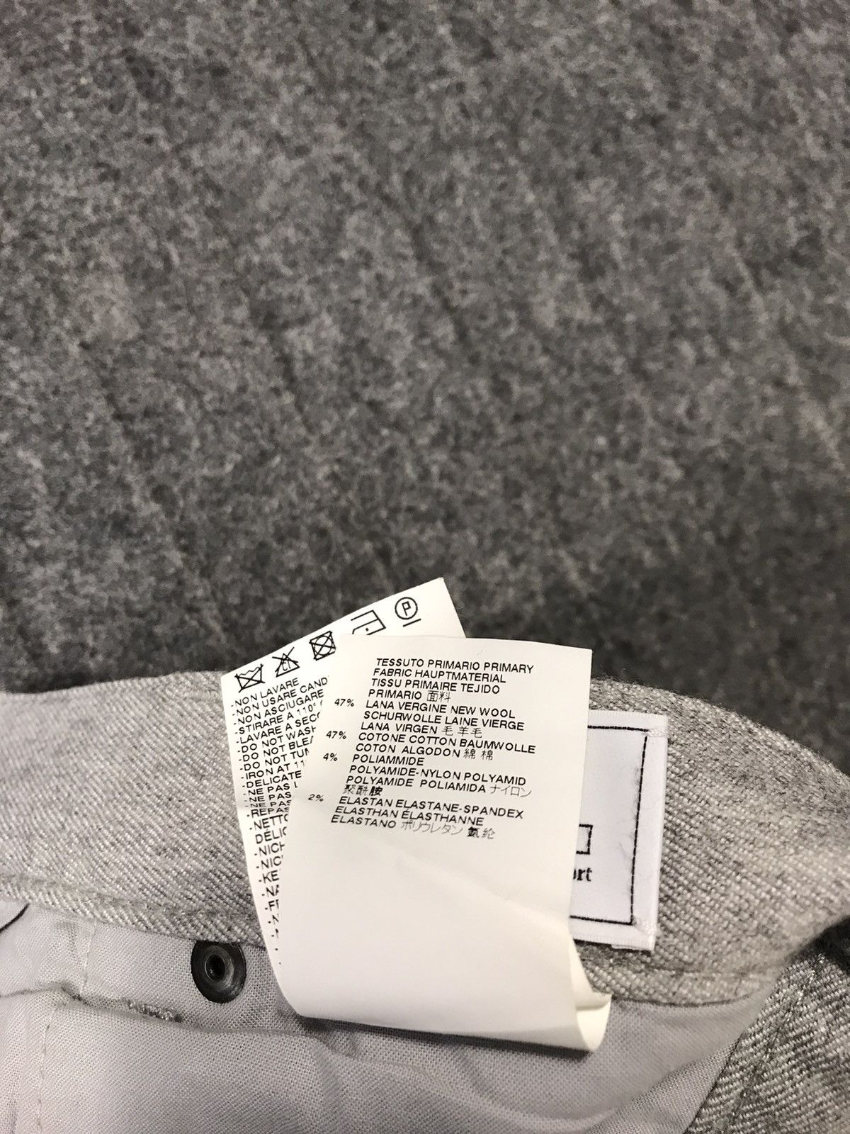 Designer Maison Martin Margiela 14 Grey Denim Buttonfly Straight Cut Size US 30 / EU 46 - 12 Thumbnail