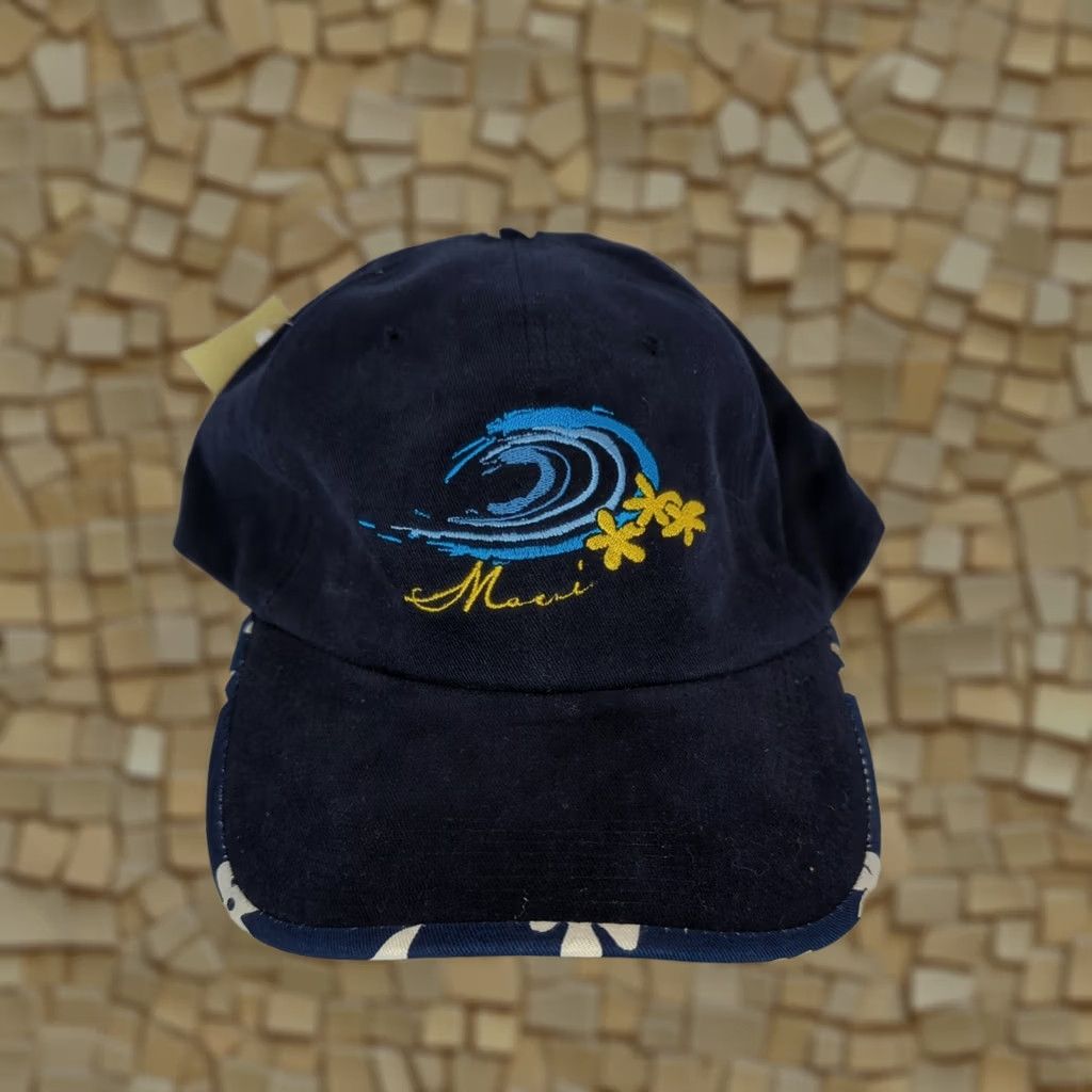 Vintage VINTAGE Loop Hawaii Ball Cap Hat Floral Embroidered Diamond Head Blue Adjustable Cotton Canvas Men Baseball Cap USA Theme Size ONE SIZE - 1 Thumbnail