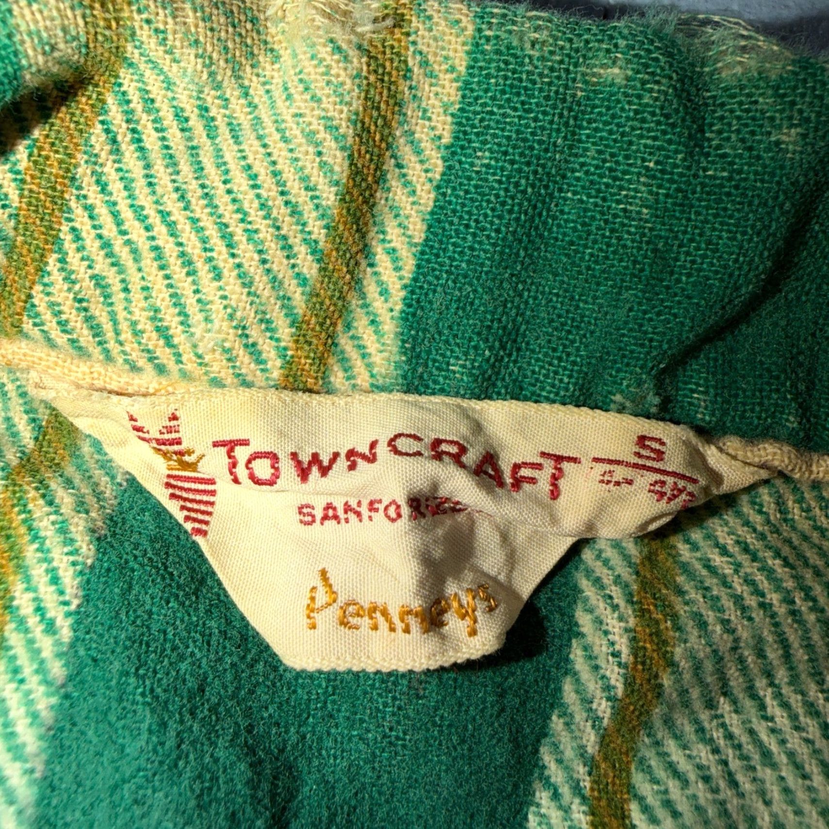 Vintage VINTAGE 60s Towncraft Button-Front Green Cotton Shirt Plaid Rockabilly Casual Men's Small Size US S / EU 44-46 / 1 - 3 Thumbnail