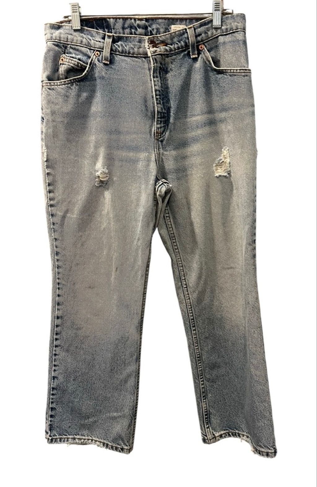 Levi's VTG 1997 Levis 917 Orange Tab Boot Cut Distressed Jeans 12 Size 34" / US 12 / IT 48 - 1 Thumbnail