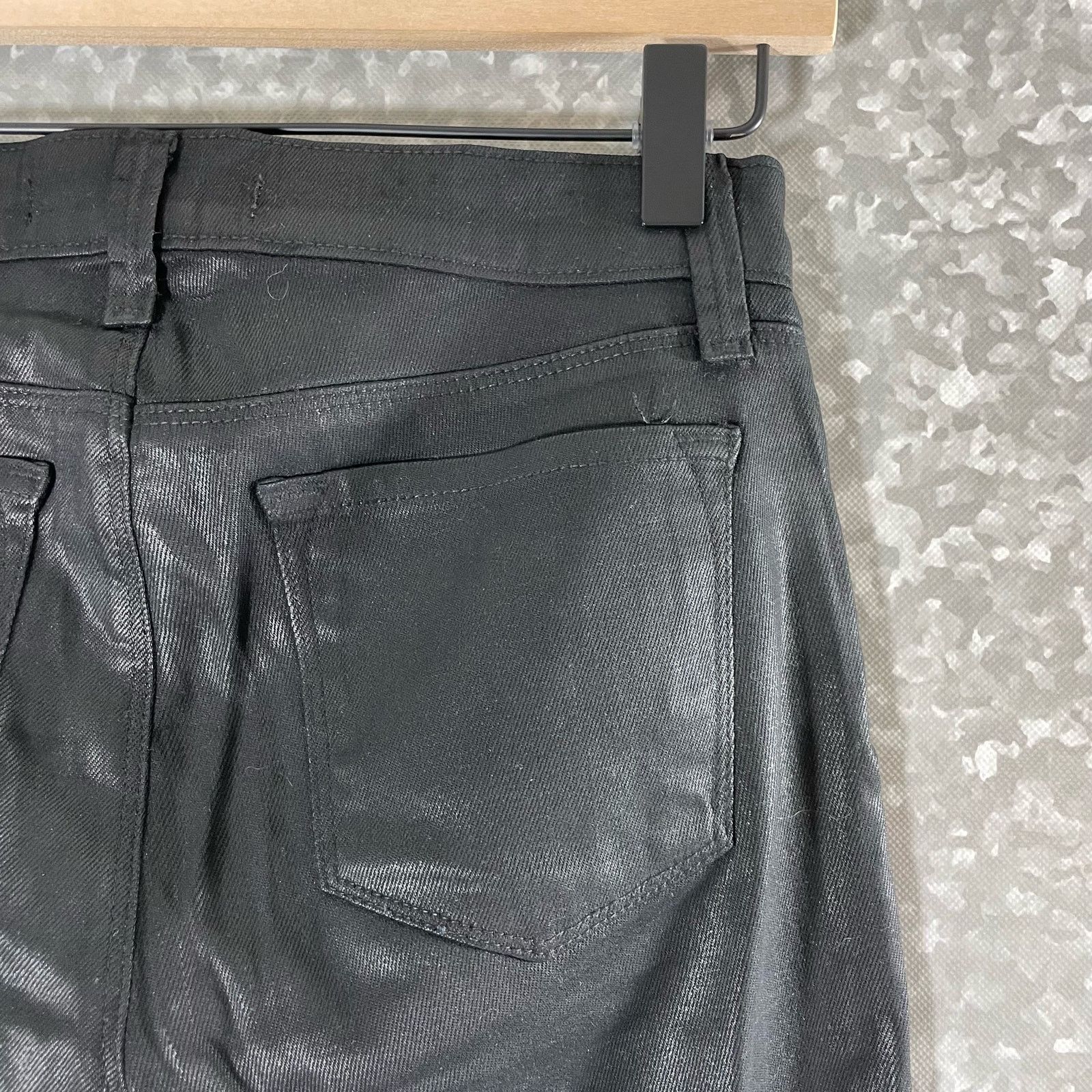 J Brand J Brand Black Super Skinny Coated Lacquer Jeans - Size 26 Size 26" / US 2 / IT 38 - 8 Thumbnail