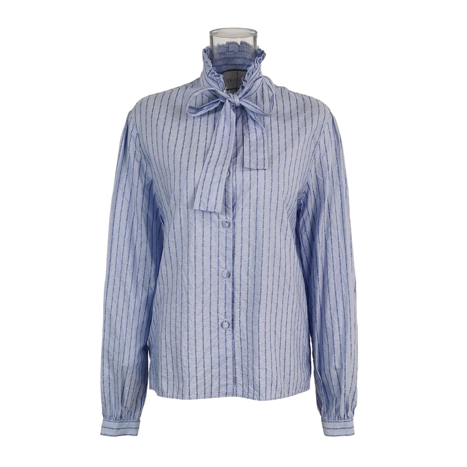 Gucci Gucci Striped Tie-Neck Blouse Size 40 Size S / US 4 / IT 40 - 1 Thumbnail