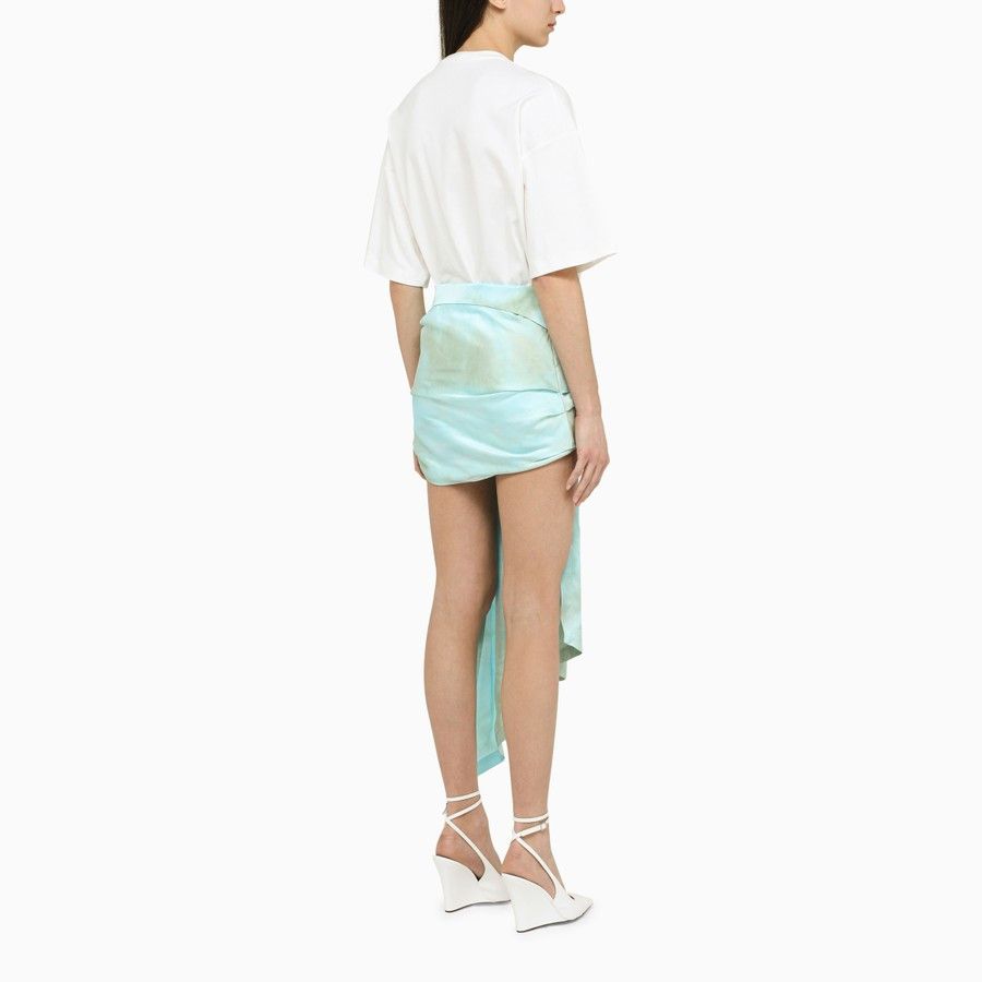 Off-White o1d2blof0924 Overlapping Dress in White & Light Blue Size XS / US 0-2 / IT 36-38 - 3 Thumbnail