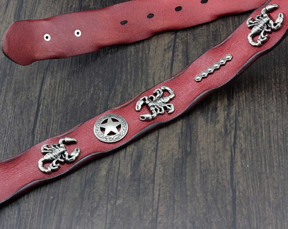 Japanese Brand × Leather Scorpion Studded Leather Belt Size ONE SIZE - 4 Thumbnail