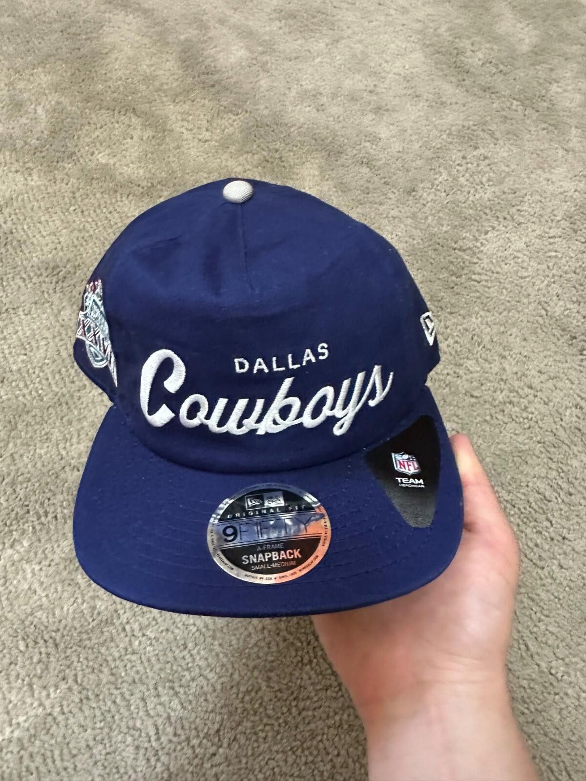 New Era New Era Dallas Cowboys 9Fifty Script Navy Snapback Hat Cap Size ONE SIZE - 1 Thumbnail