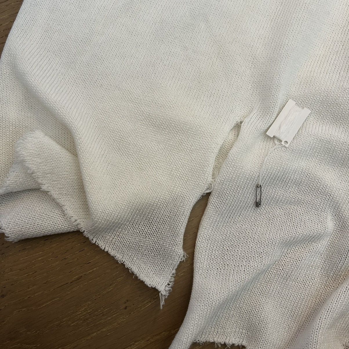 Comme des Garcons Comme Des Garçons white lame rib knit sweater Size US M / EU 48-50 / 2 - 3 Thumbnail