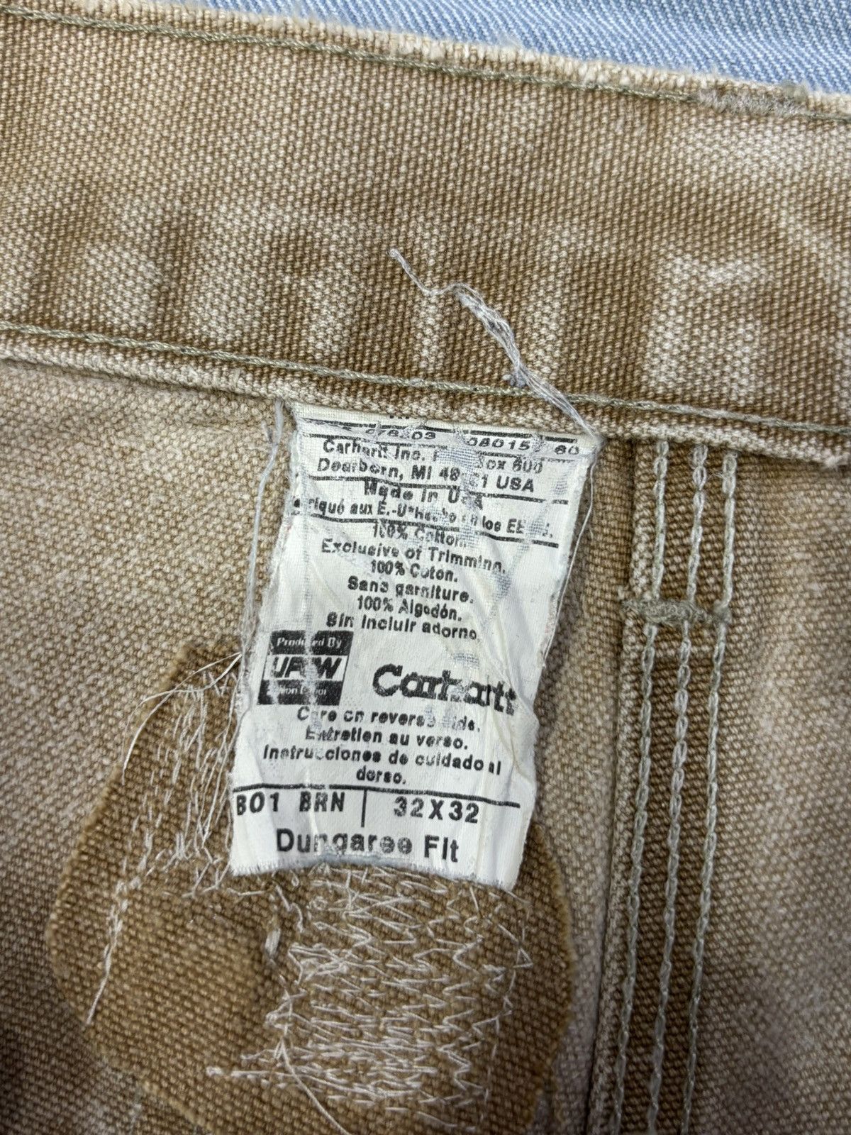 Carhartt Sunfade Carhartt BO1 BRN Double knee denim Size US 32 / EU 48 - 12 Thumbnail