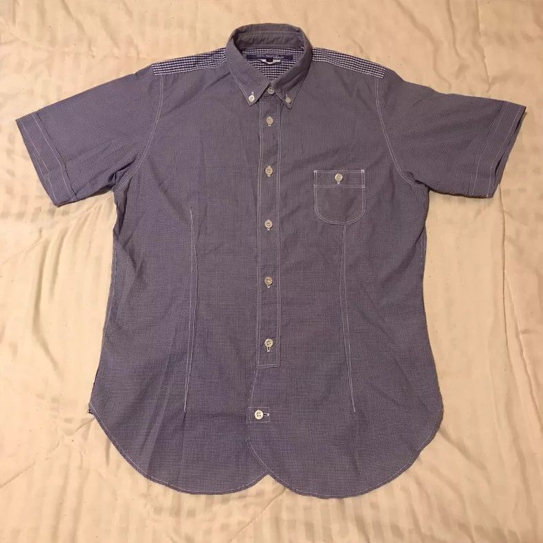 Junya Watanabe JUNYA WATANABE Blue Check Short Sleeve Shirt Size US S / EU 44-46 / 1 - 1 Thumbnail