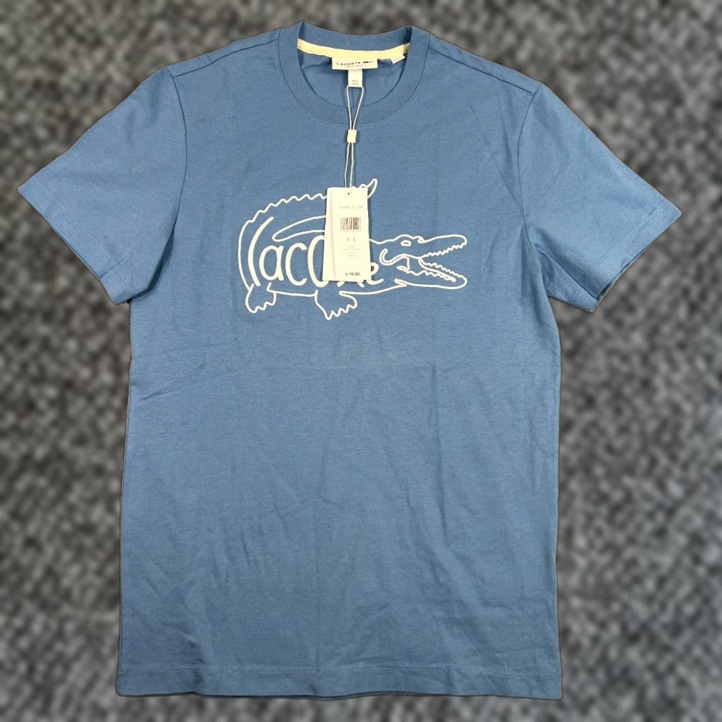 Lacoste LACOSTE Shirt Mens Small Blue Cotton Short Sleeve Crew Neck TH0051 Regular Fit Size US S / EU 44-46 / 1 - 1 Thumbnail