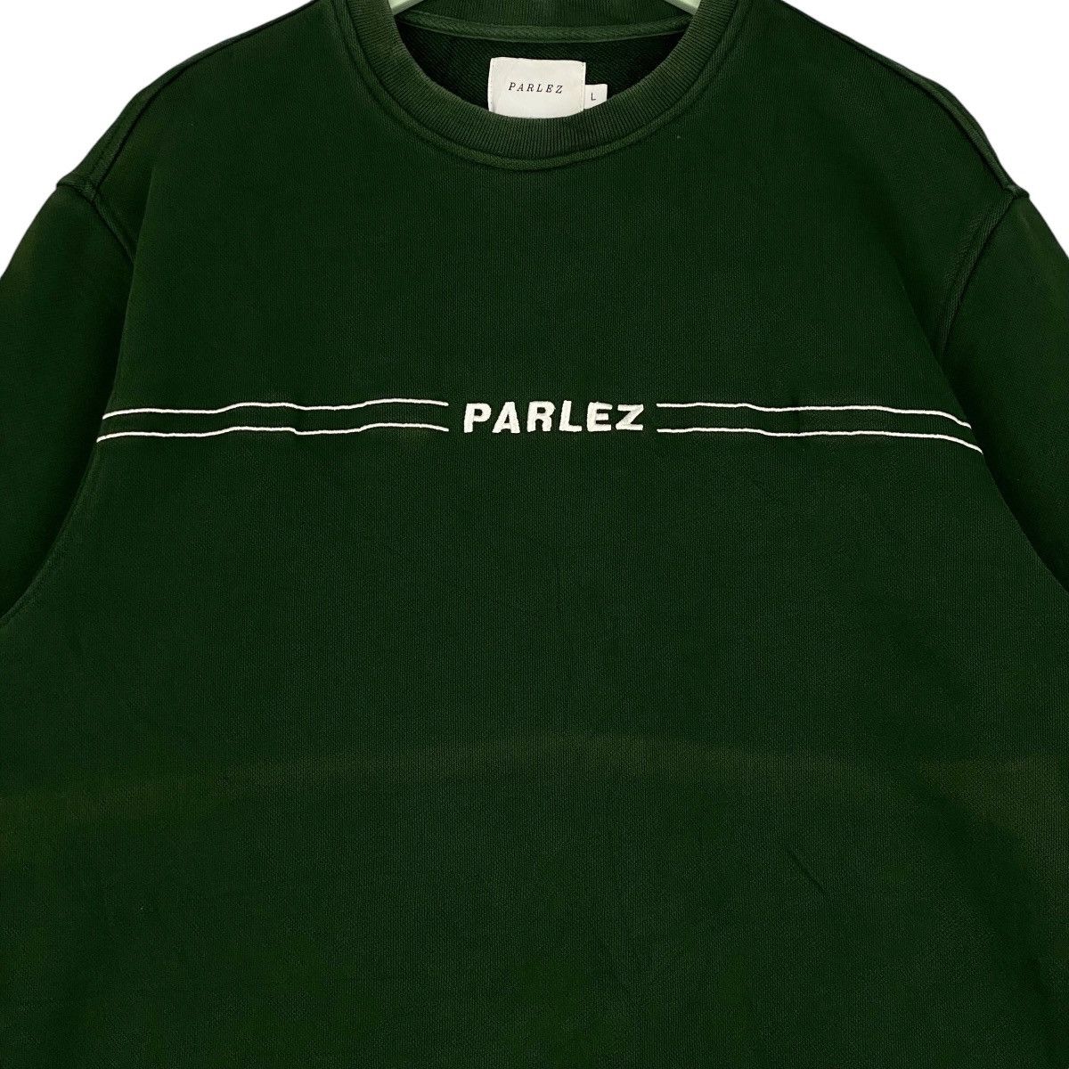 Parlez × Vintage Vintage Parlez Embroidered Crewneck Sweatshirt Green Size US L / EU 52-54 / 3 - 4 Thumbnail