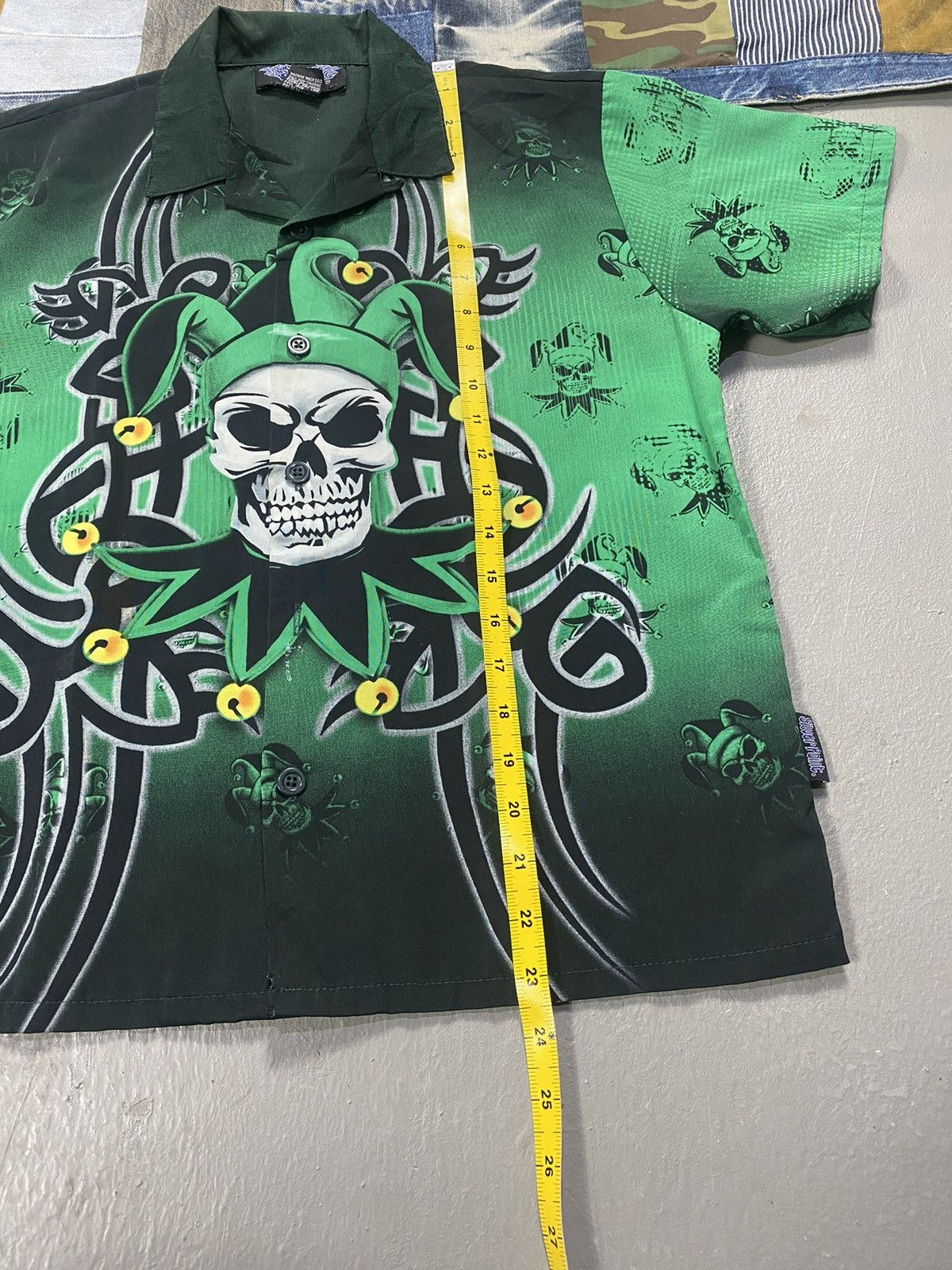 Vintage Silver Point Fullprint Skull Joker Art Shirt Size S / US 4 / IT 40 - 9 Thumbnail