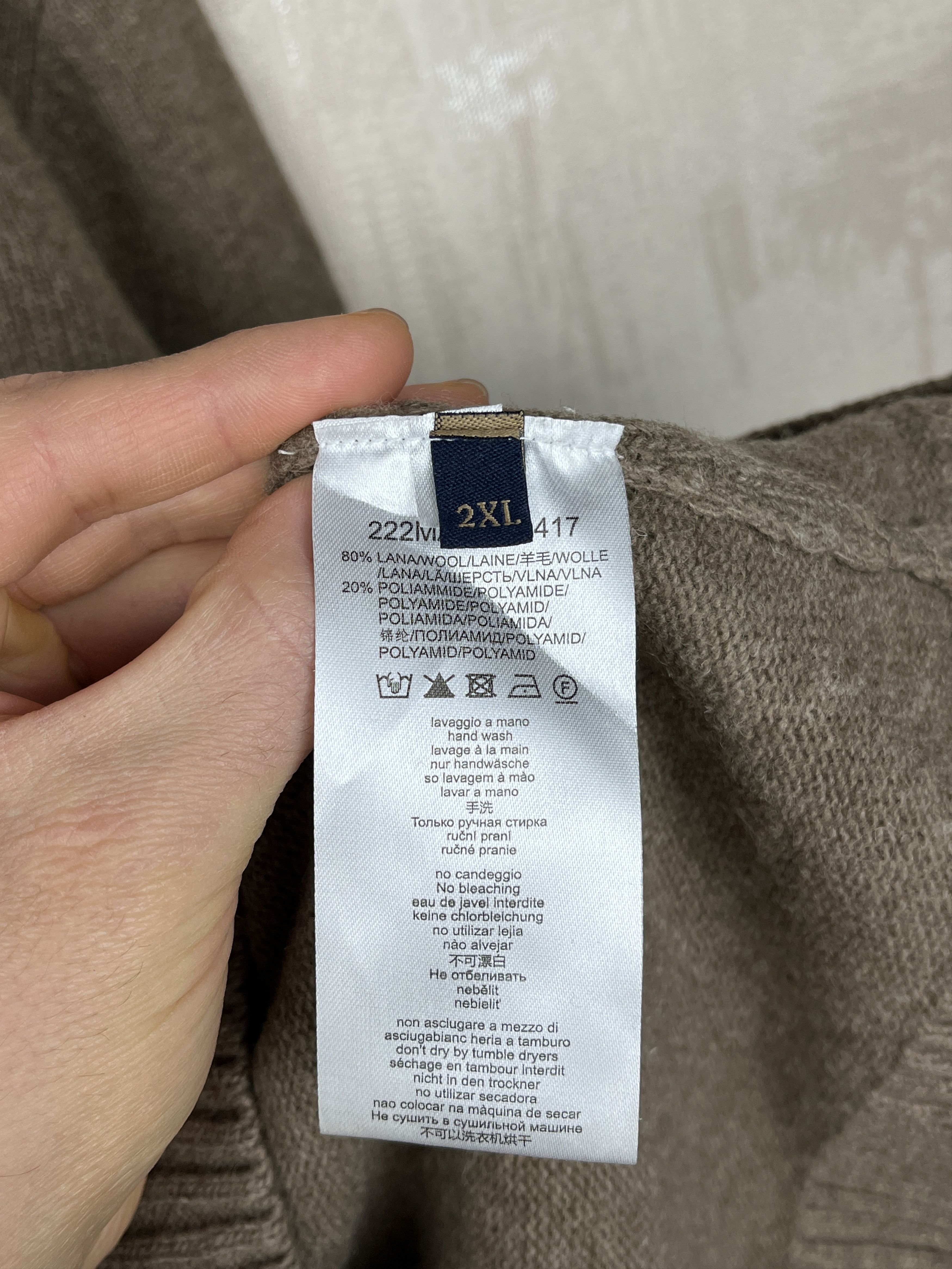 Aeronautica Militare Aeronautica Militare Big Logo Wool Blend Crew Neck Sweater Size US XL / EU 56 / 4 - 8 Thumbnail