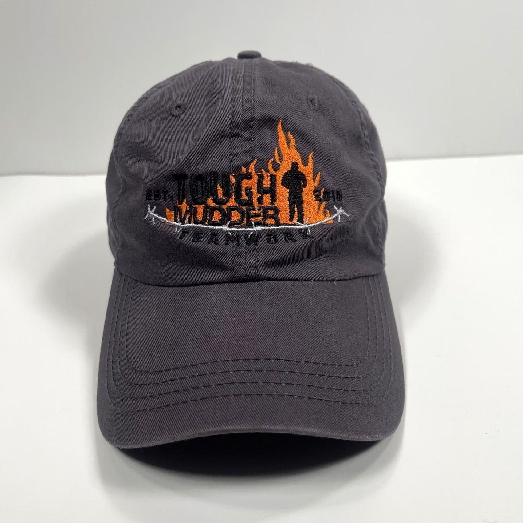 Vintage Ahead Hat Adult Adjustable StrapBack Baseball Cap Gray Tough Mudder Embroidered Size ONE SIZE - 2 Thumbnail