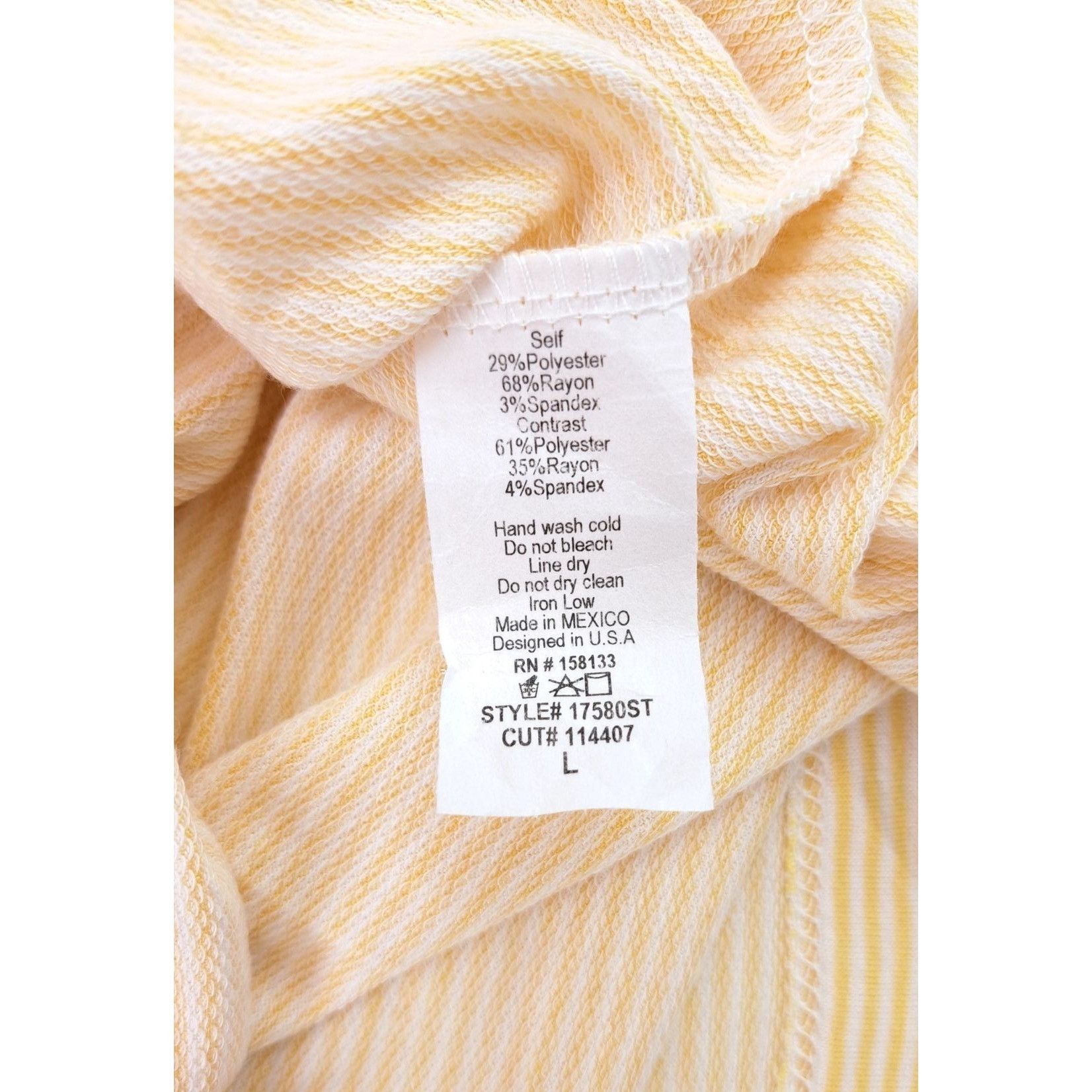 Other Pink Clover Women Colorblock Striped Short Sleeve Pocket Tee Size L / US 10 / IT 46 - 5 Thumbnail