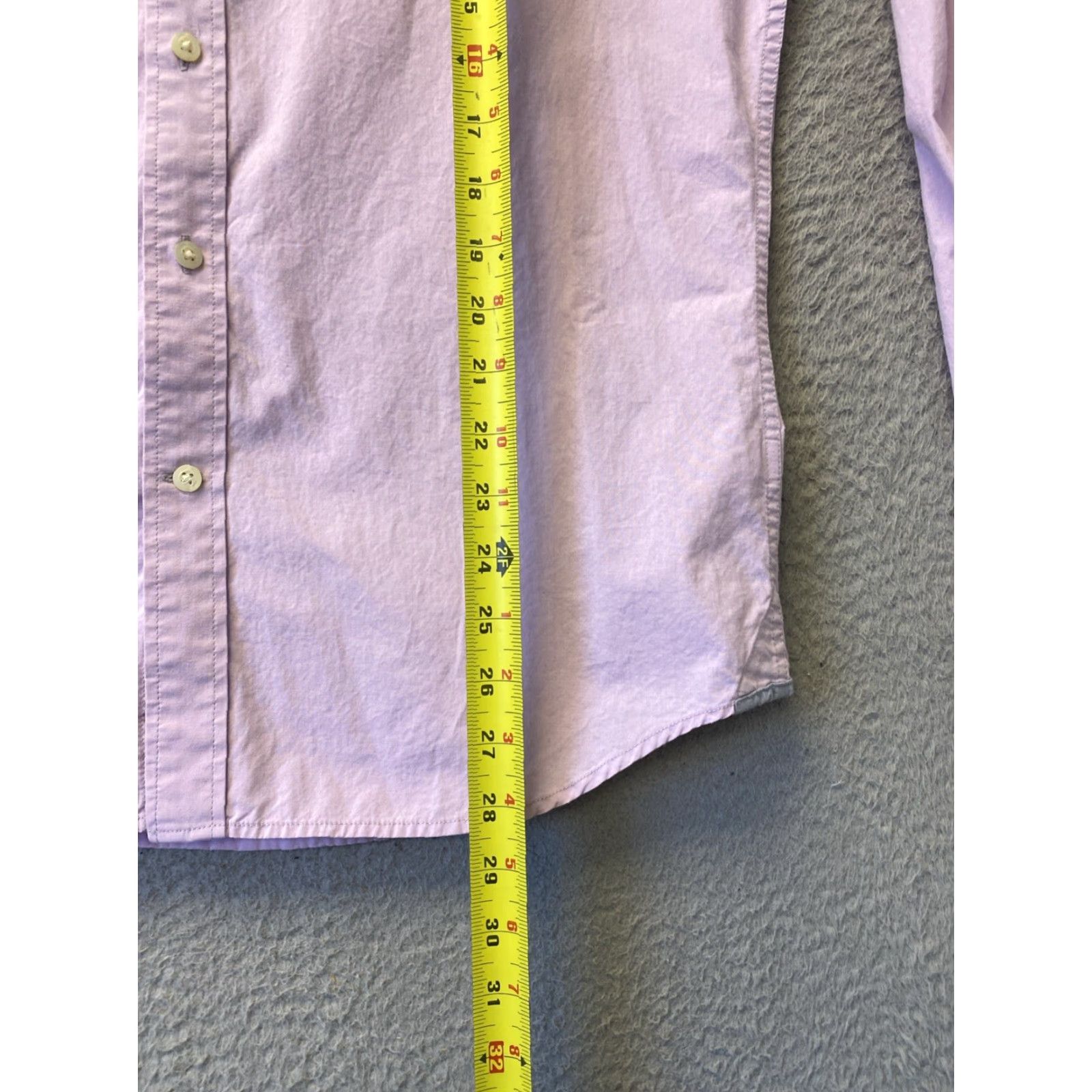 Banana Republic Banana Republic Men's M Fit Long Sleeve Button-Up Shirt Lavender Solid Classic Preppy Size US M / EU 48-50 / 2 - 5 Thumbnail