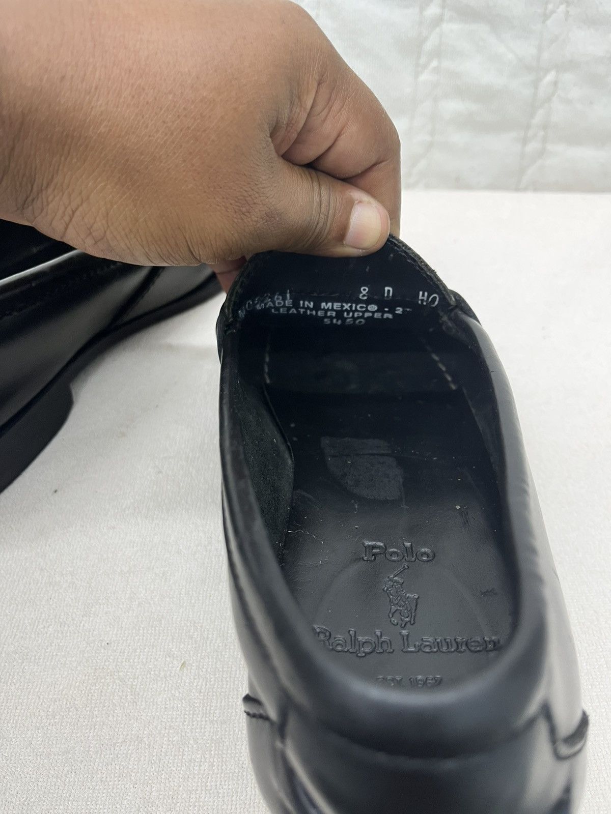 Polo Ralph Lauren × Vintage POLO RALPH LAUREN LOAFERS BLACK LEATHER Size US 6 / EU 39 - 7 Thumbnail