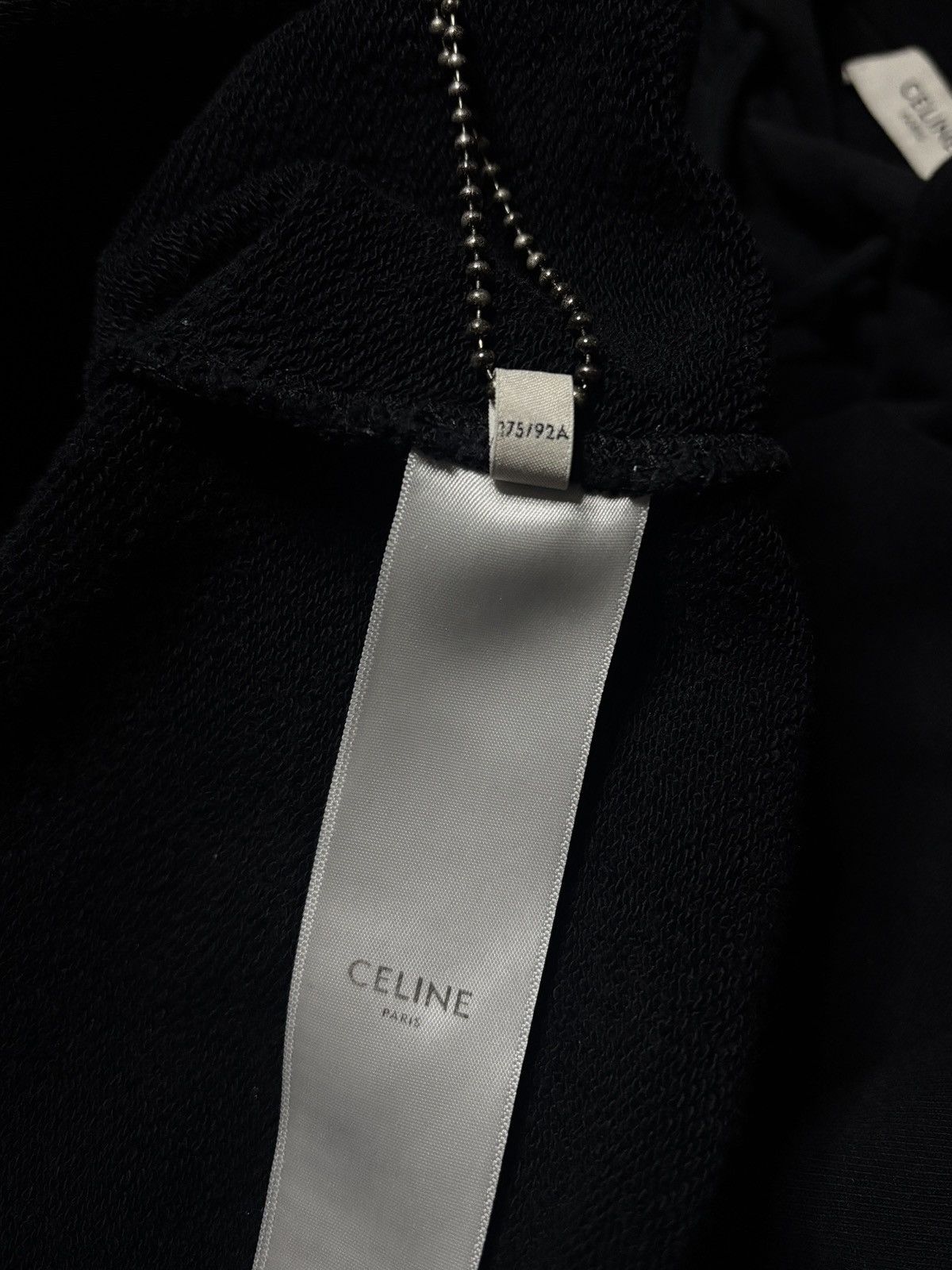 Celine celine ss22 "safety pin” sample logo hoodie Size US M / EU 48-50 / 2 - 9 Thumbnail