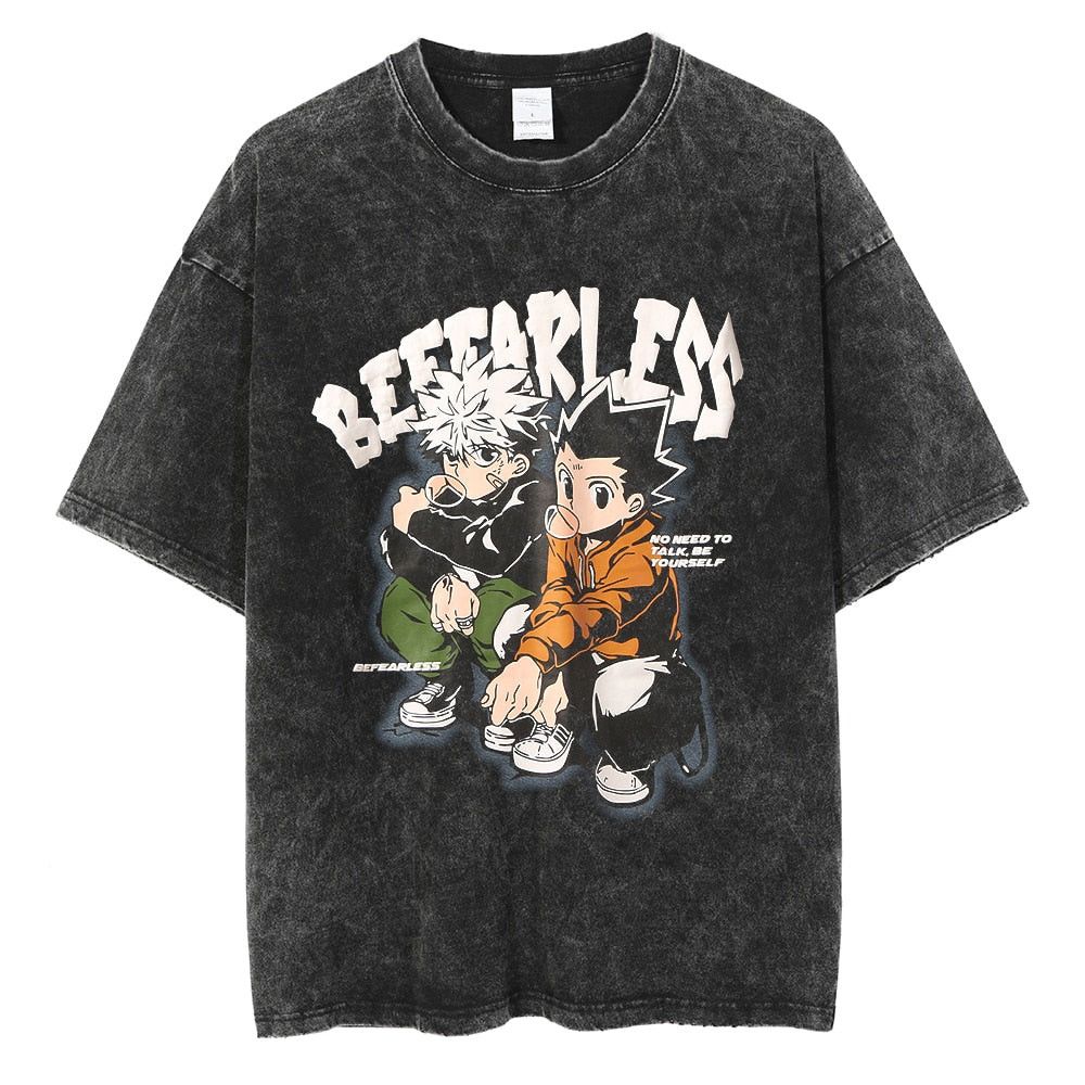 Anime × Japanese Brand Gon and killua Be Fearless Vintage Washed Oversized T-Shirt Size US L / EU 52-54 / 3 - 1 Thumbnail