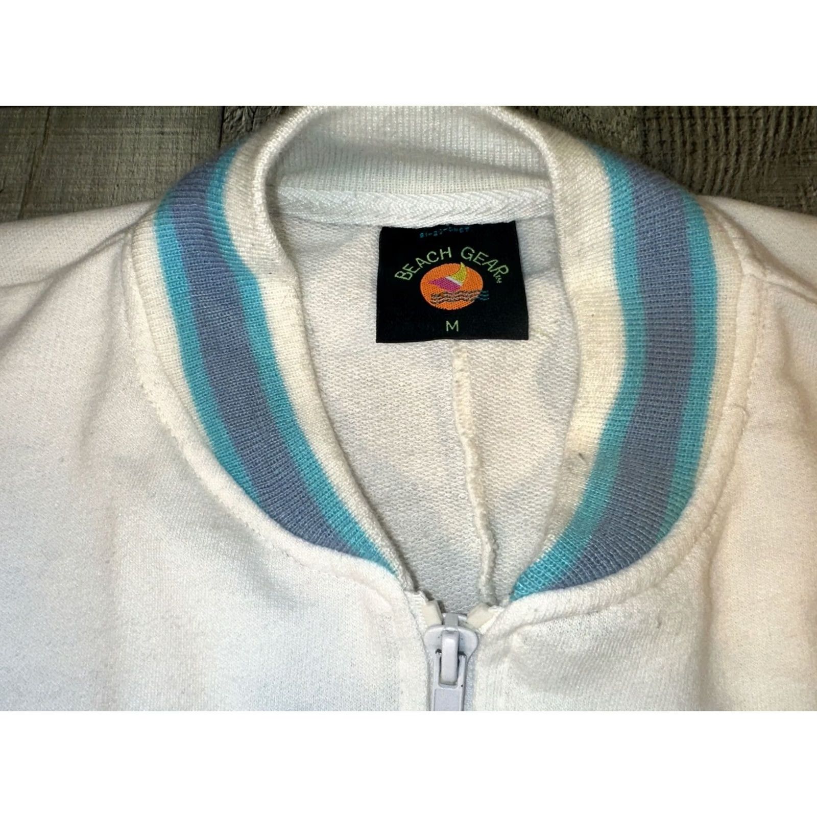 Vintage VINTAGE 1980s short sleeve full zip beach gear M Size US 31 - 2 Thumbnail
