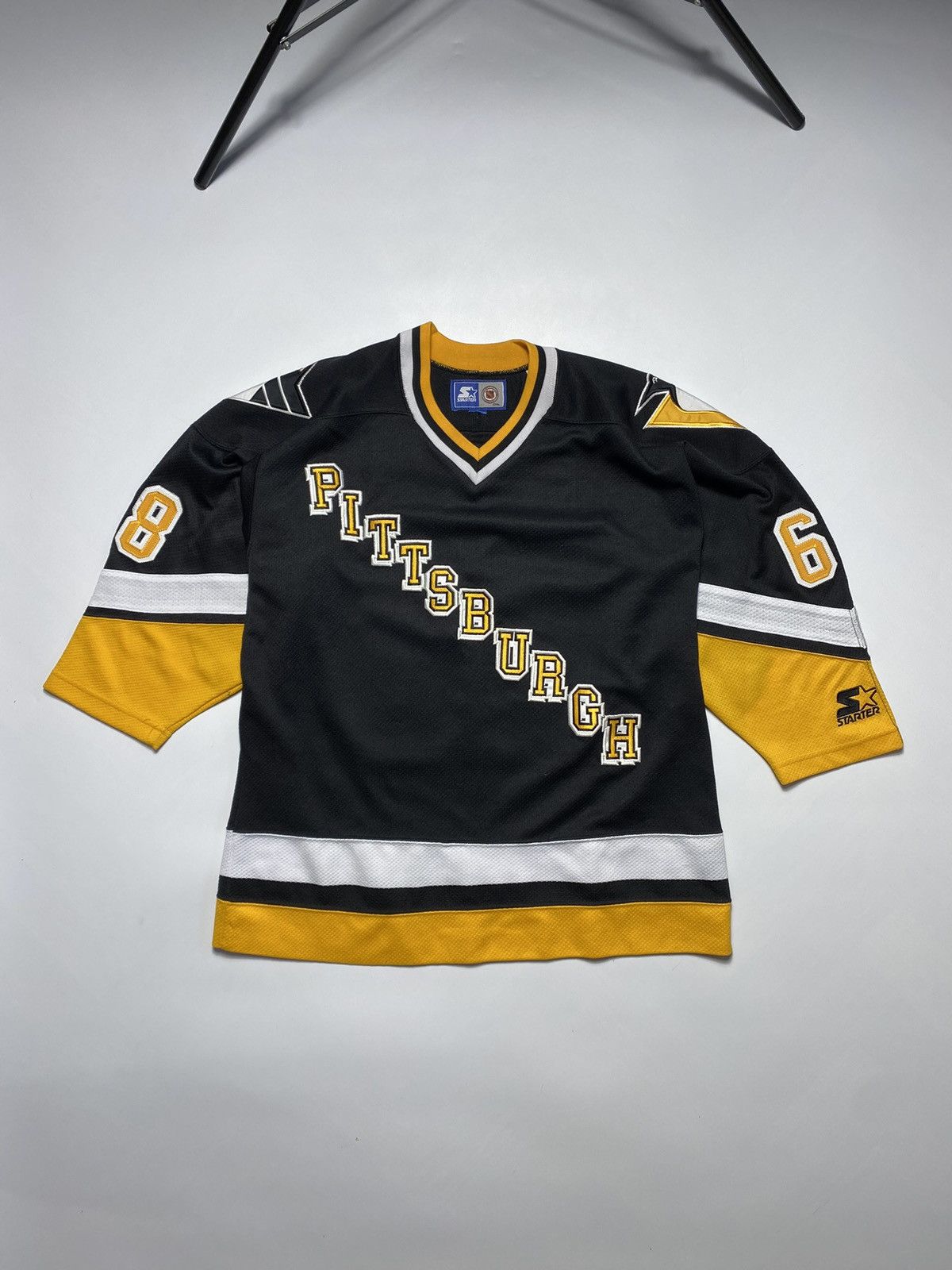 Ccm × Starter × Vintage Snoop Dog style 90s Pittsburgh Penguins Jagr CCM Jersey Size US S / EU 44-46 / 1 - 3 Thumbnail