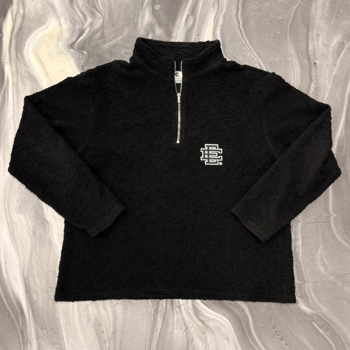 Eric Emanuel Eric Emanuel EE Boucle Quarter Zip Black/Black Size US XXL / EU 58 / 5 - 1 Thumbnail