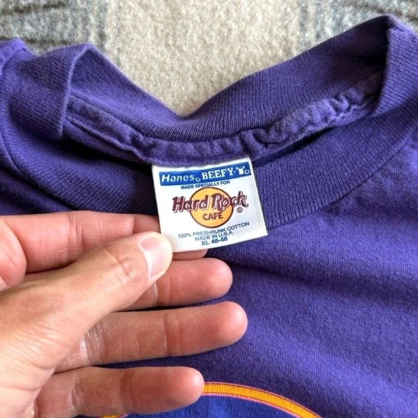 Hard Rock Cafe VINTAGE Hard Rock Cafe Shirt Mens XL Purple 90s New Orleans Size Single Stitch USA Made Size US XL / EU 56 / 4 - 3 Thumbnail