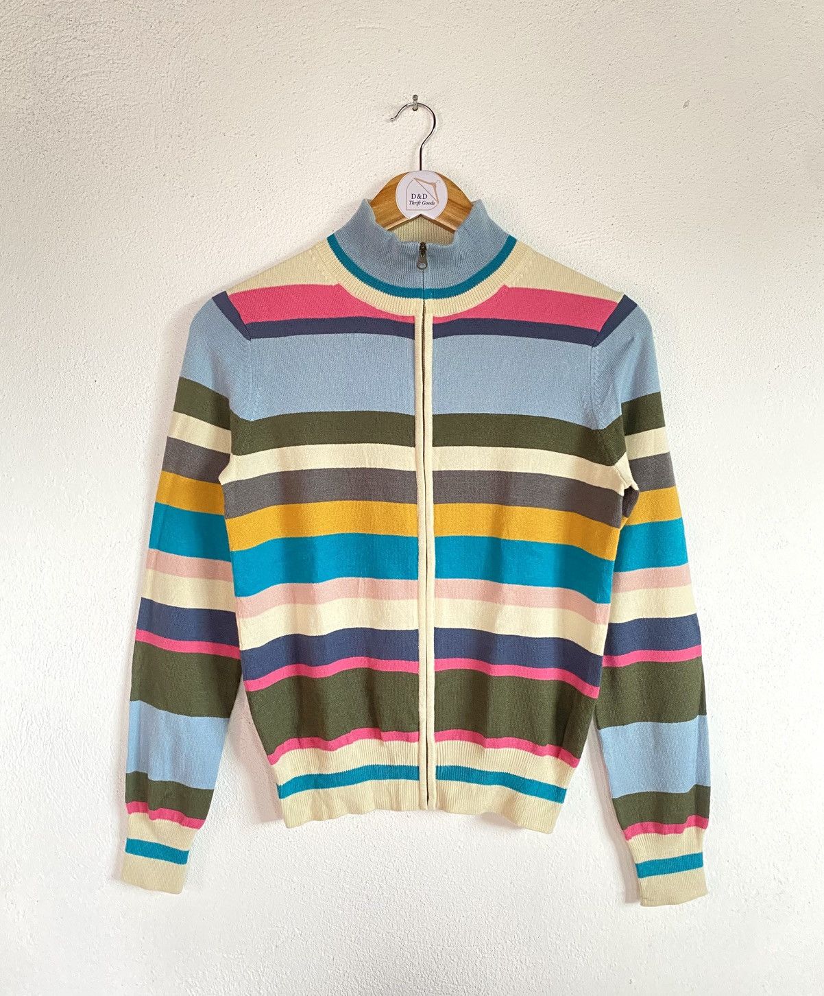 Paul Smith Paul Smith Pink Multi-Color Zip Up Cardigan Size M / US 6-8 / IT 42-44 - 1 Thumbnail