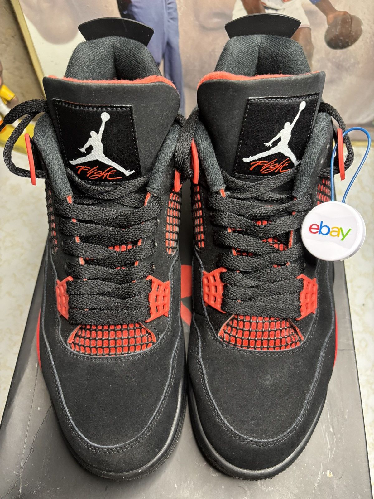 Jordan Brand Jordan Retro 4 ‘red thunder’ Size US 11 / EU 44 - 2 Thumbnail