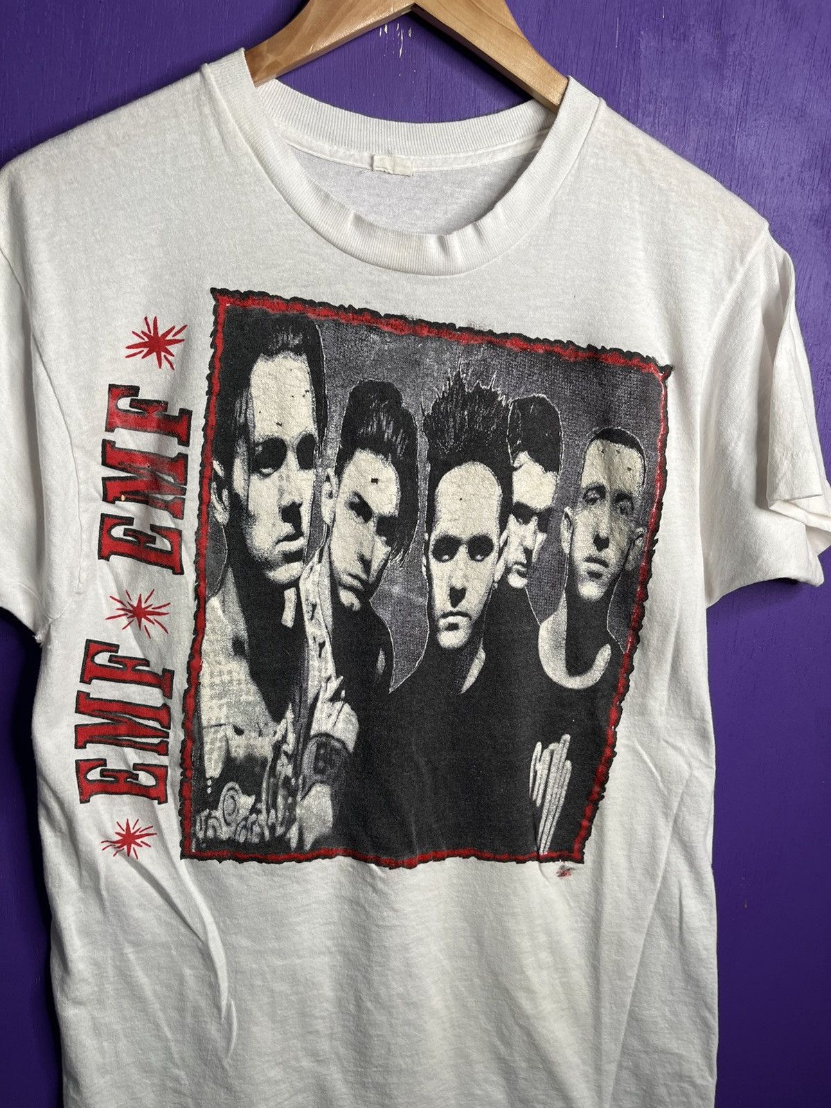 Band Tees × Vintage Vintage 80s EMF band members tour t-shirt Size US M / EU 48-50 / 2 - 3 Thumbnail