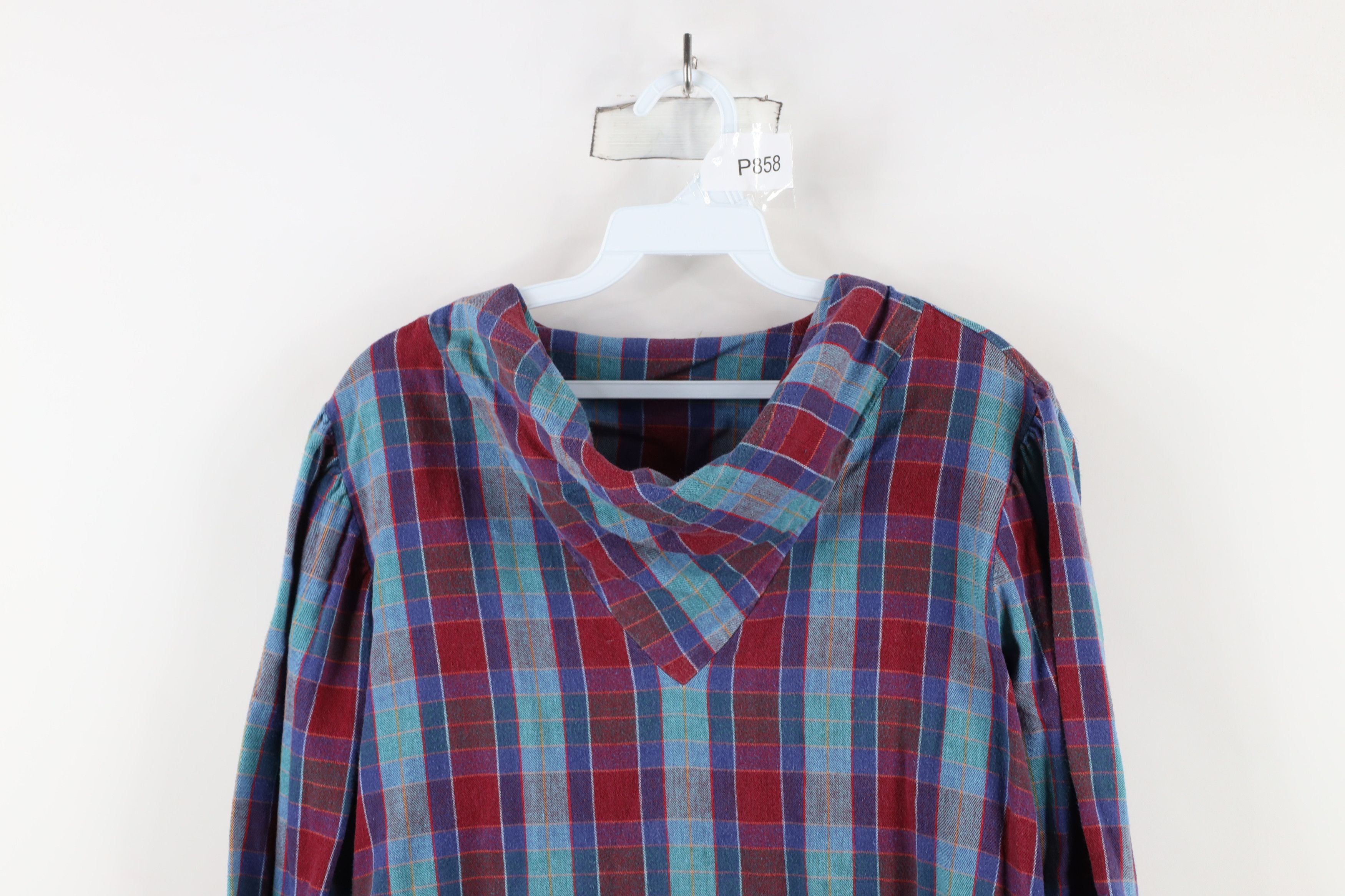 Vintage Vintage 60s 70s Streetwear Neck Flannel Pullover Shirt USA Size XXL / US 16-18 / IT 52-54 - 2 Thumbnail