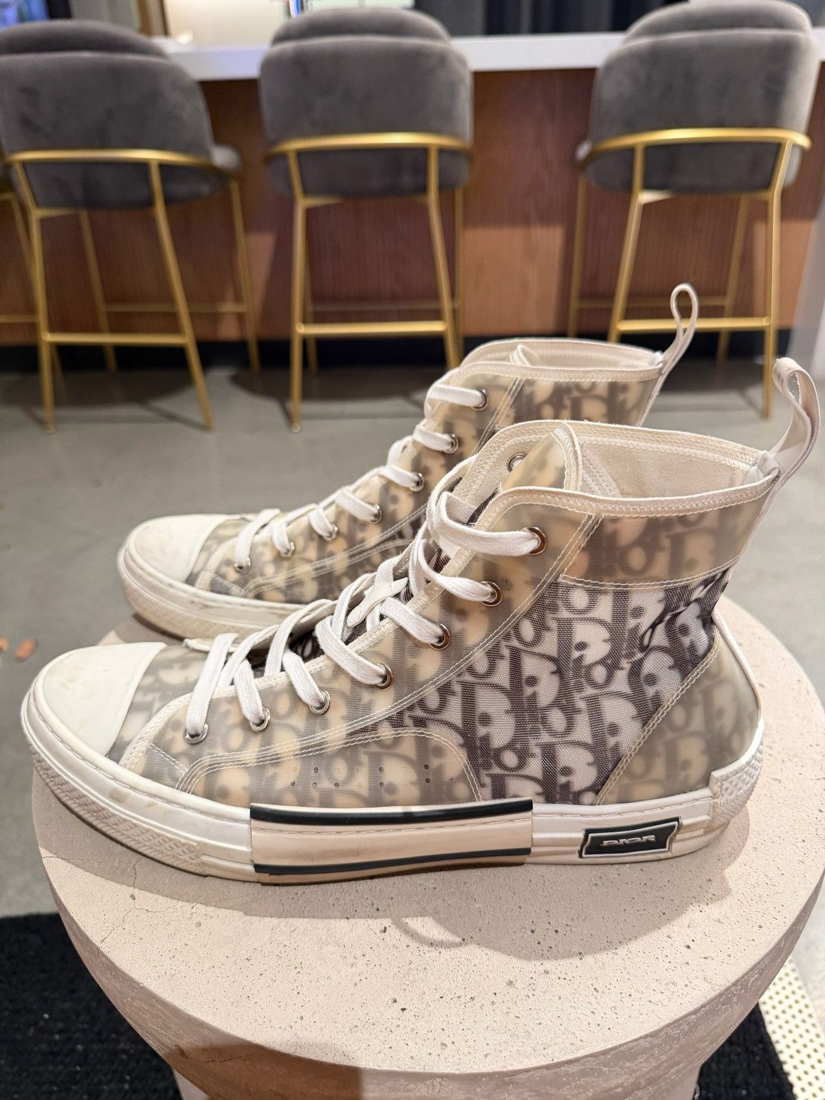 Dior STEAL! Dior Oblique B23 High top shoes Size US 11 / EU 44 - 1 Thumbnail
