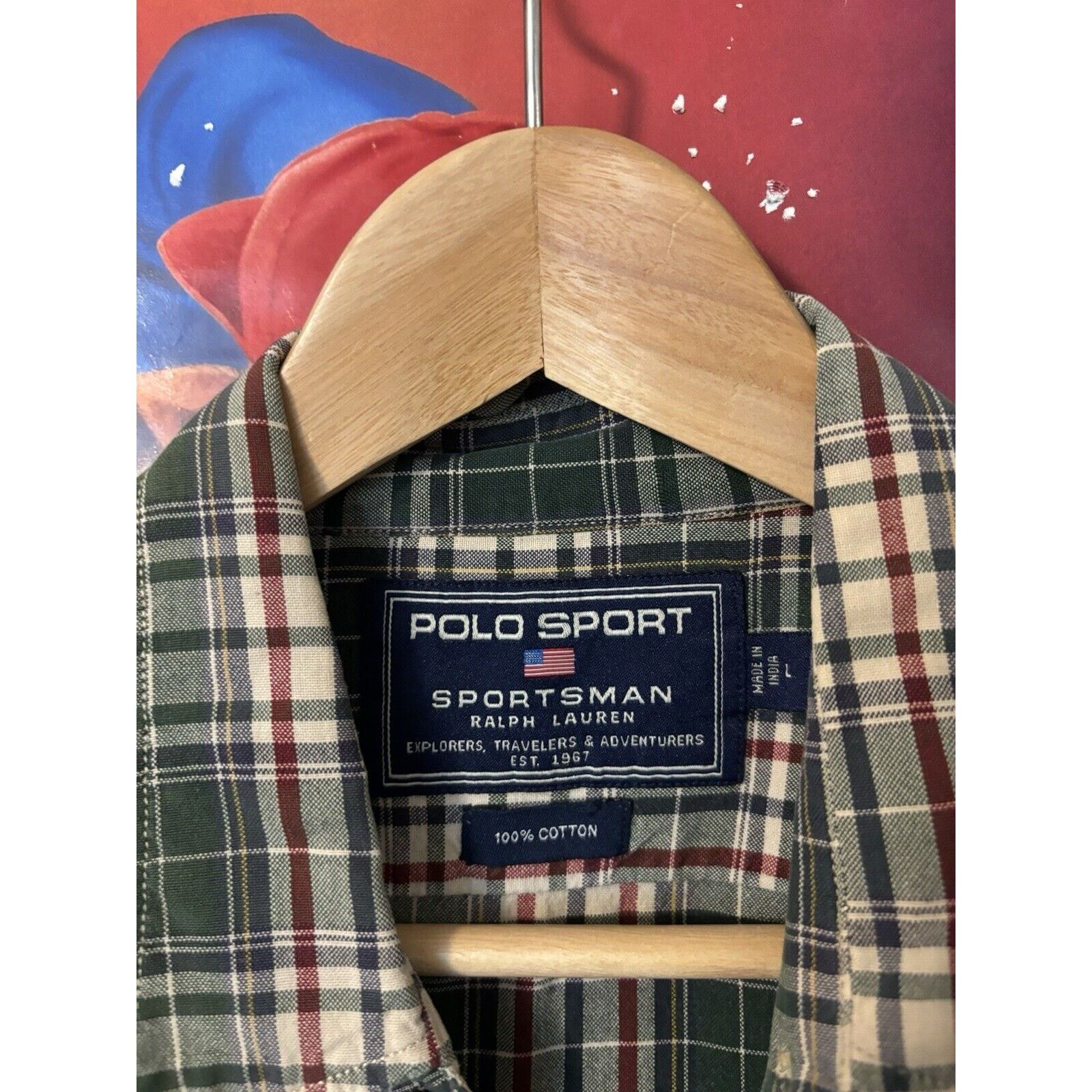 Other Vintage polo sport sportsman size large button up flannel Size US L / EU 52-54 / 3 - 4 Thumbnail