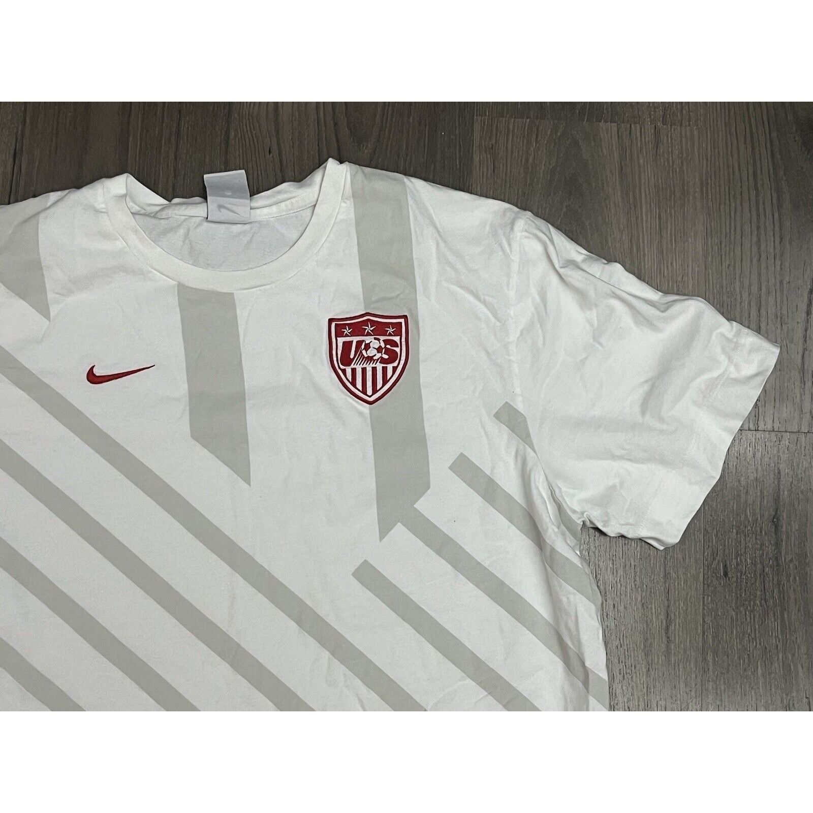 Nike Nike US Soccer Shirt Mens XL White Gray - Pin Hole Size US XL / EU 56 / 4 - 2 Thumbnail