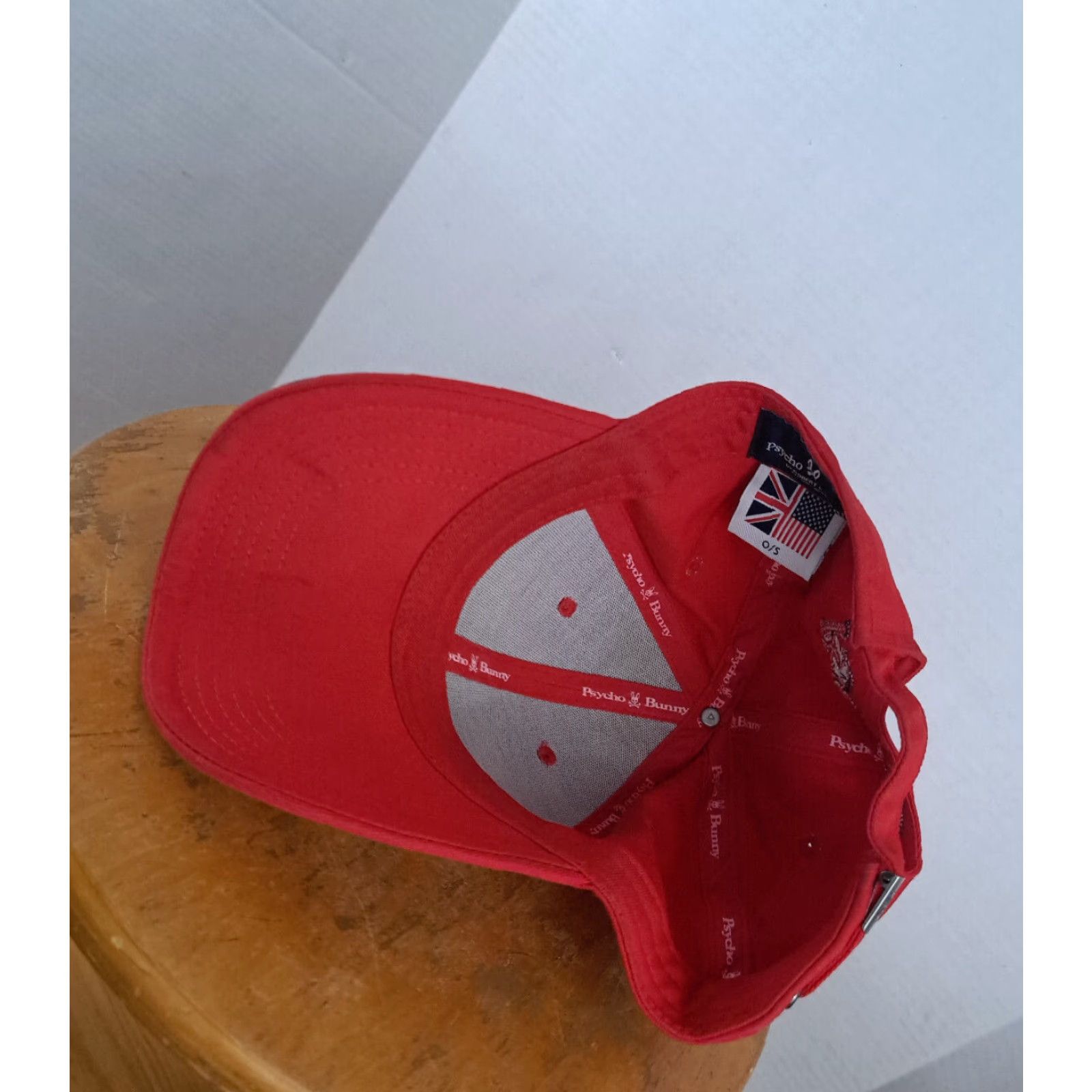 Psycho Bunny Psycho Bunny Adjustable Hat Red Baseball Cap Unisex Adults Bunny Embroidered Canvas Adjustable Cap Red Size ONE SIZE - 4 Thumbnail