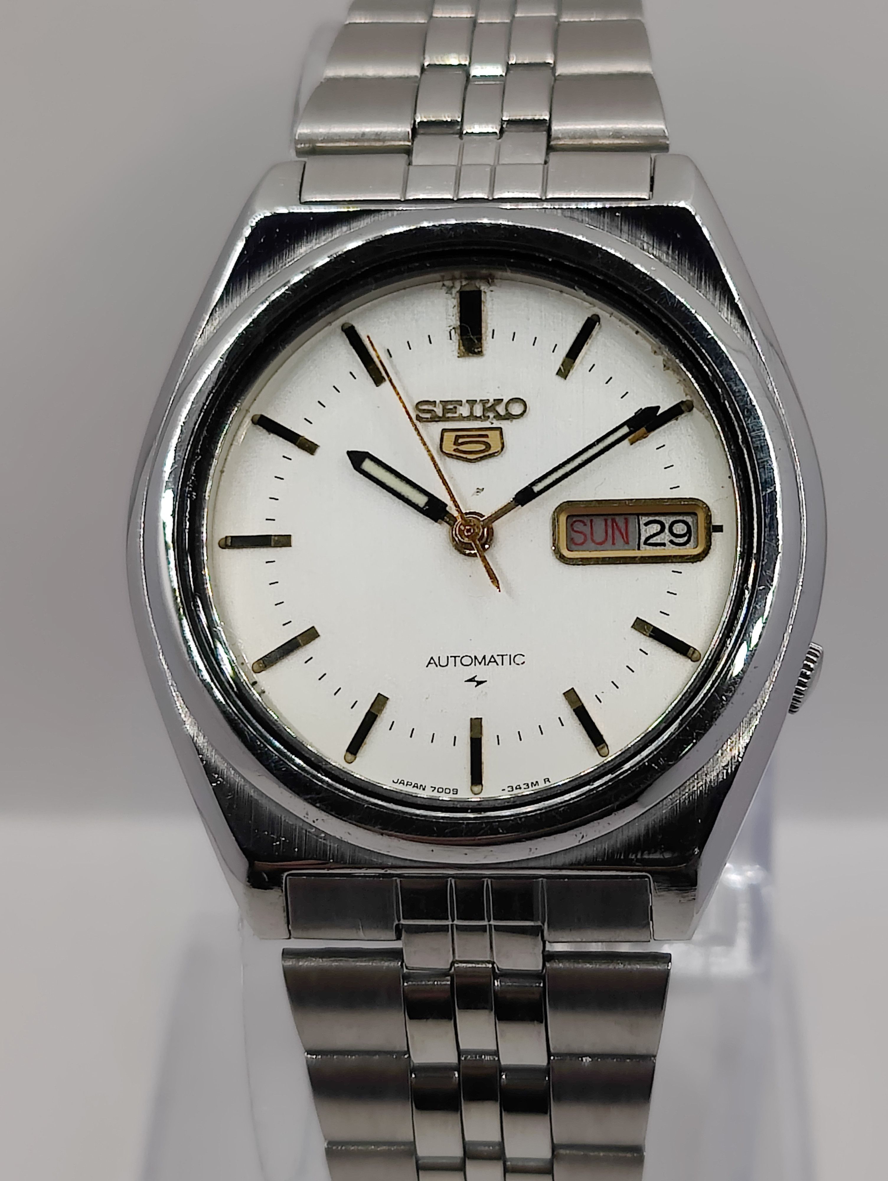 Seiko Seiko 5 Automatic Wrist Watch 17Jewels Day/Date Japan Size 36 - 1 Thumbnail