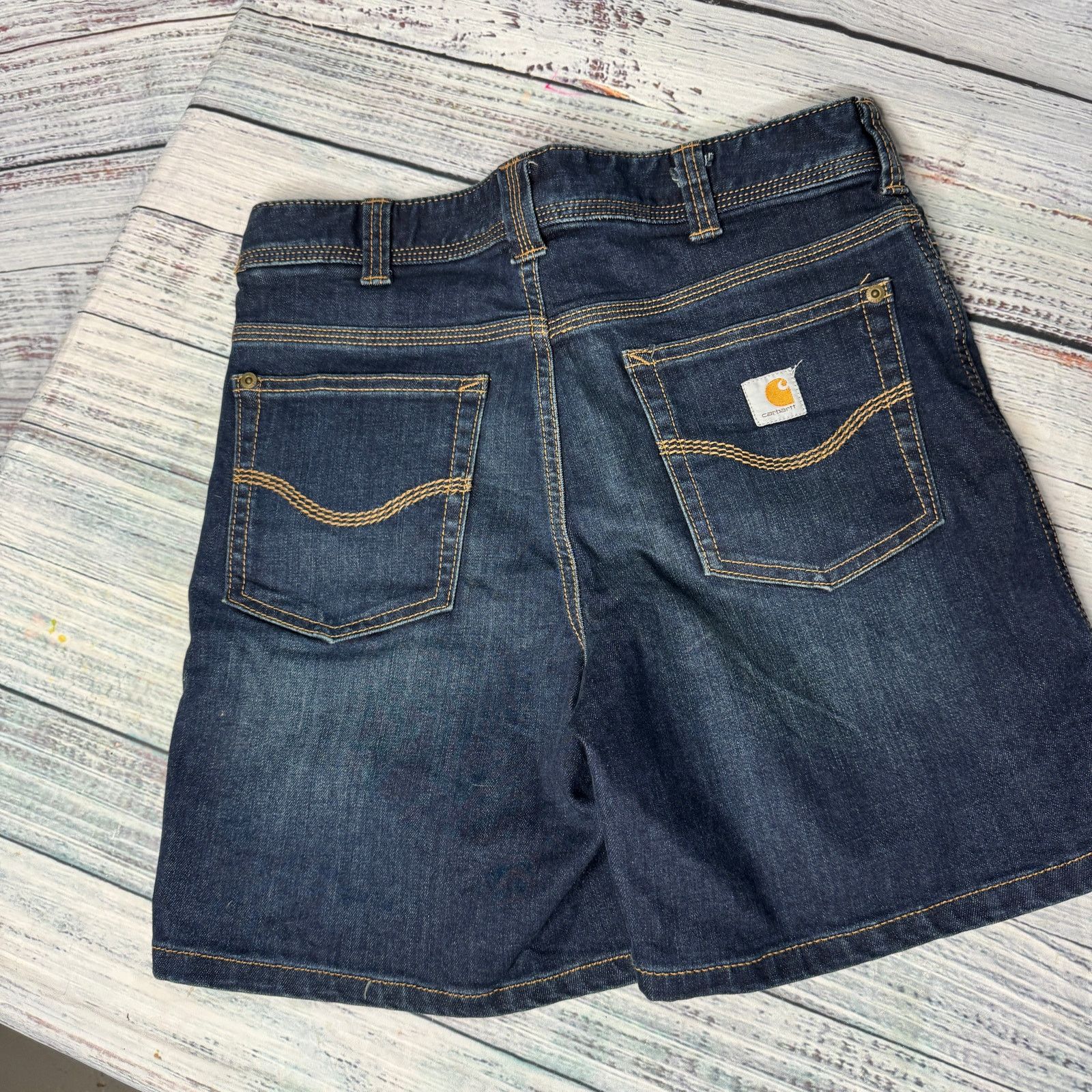 Carhartt Carhartt Sibley Dark Blue Denim Womens Shorts 6 Size 28" / US 6 / IT 42 - 4 Thumbnail