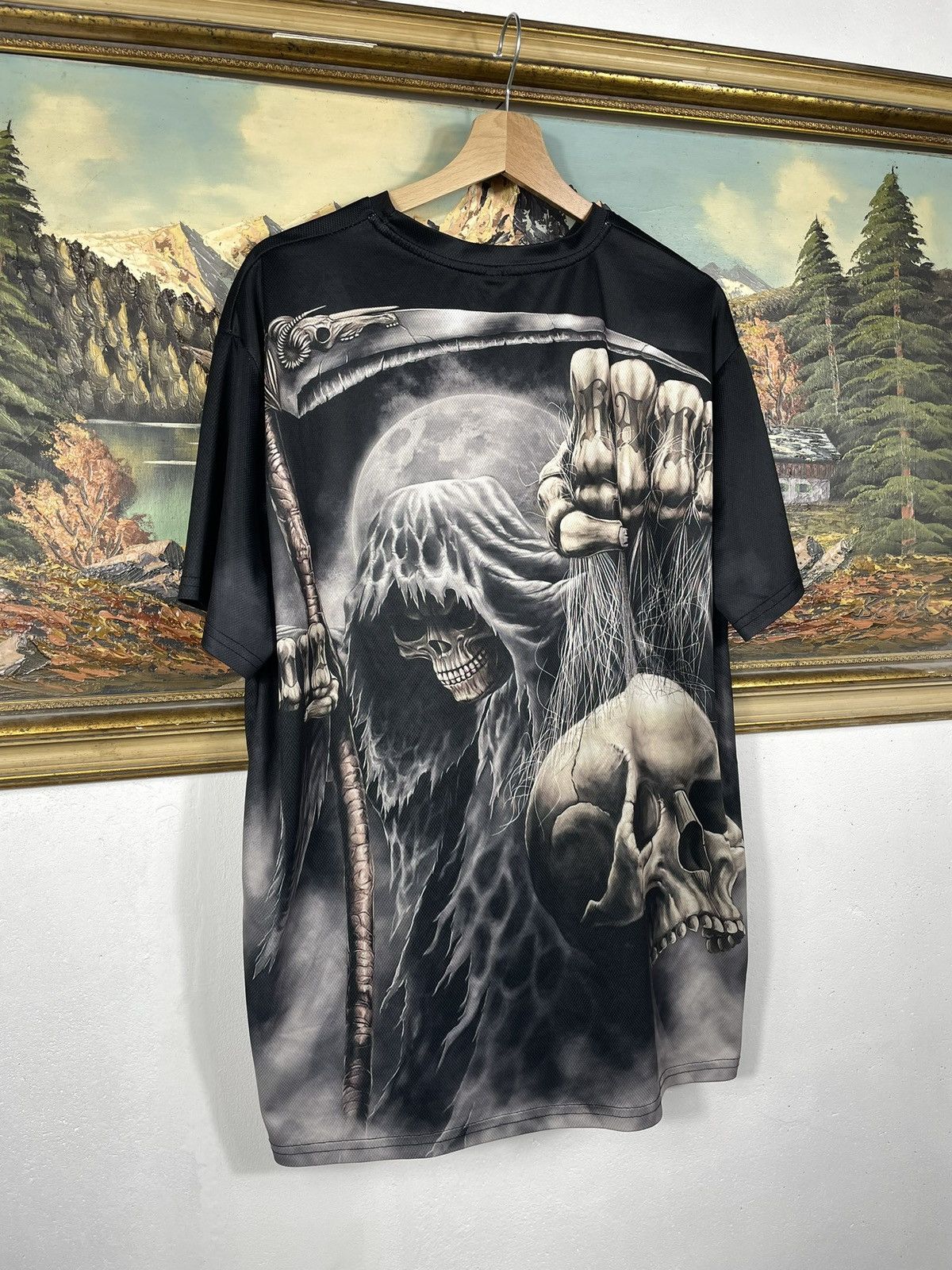 Affliction × Tapout Black retro 00s tees t shirt big graphic cyber avant garde Size US XL / EU 56 / 4 - 6 Thumbnail